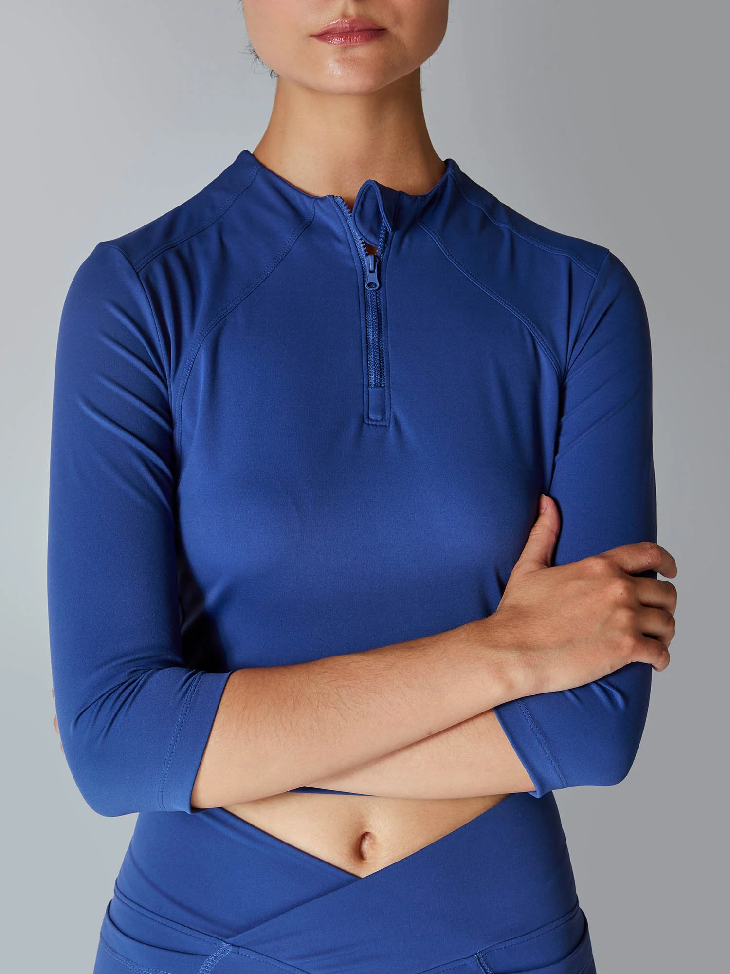 Aegean Blue Silhouette Zip Top - Image 6