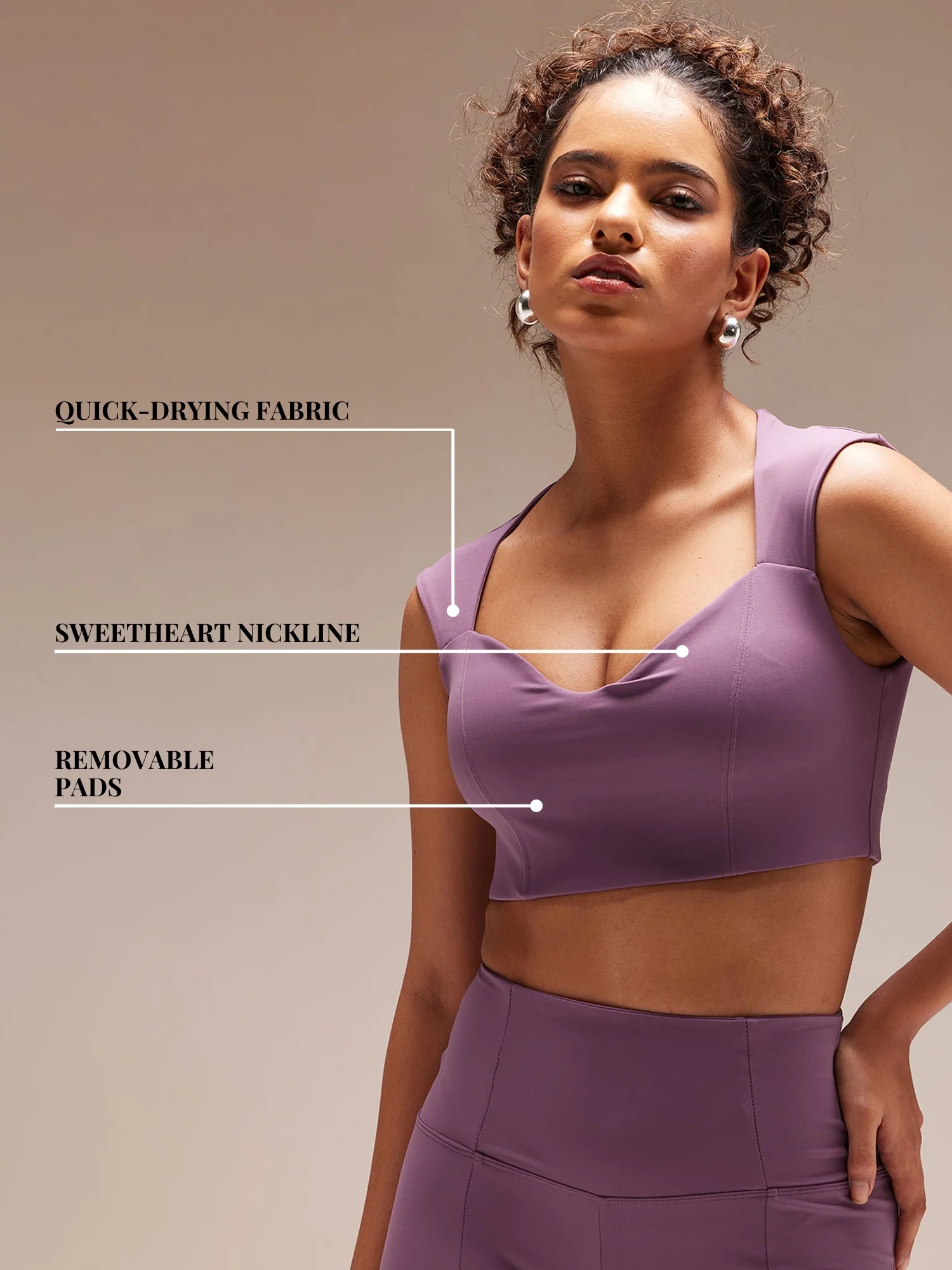 Amethyst Radiant Sweetheart Neck top - Image 3
