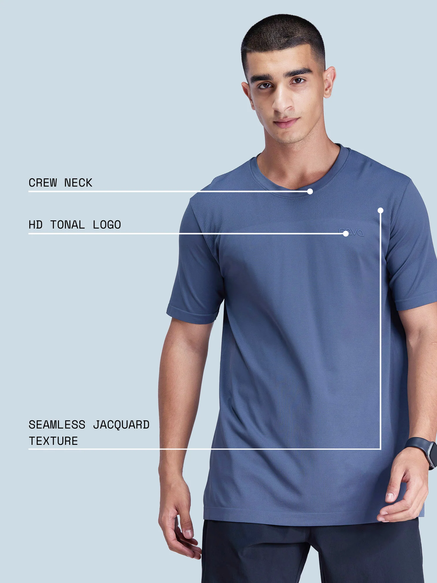 Ash Pulse Seamless Tee - Image 4