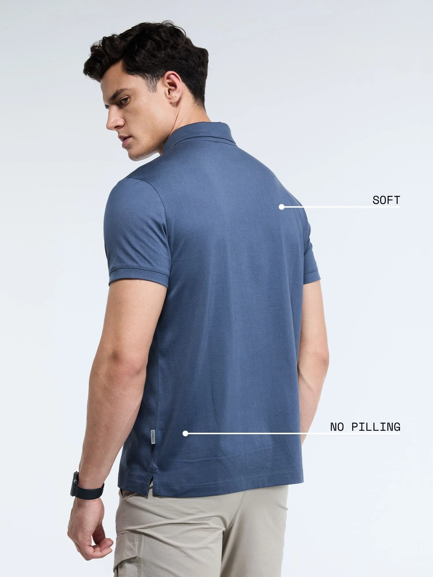 Ash Supima Polo T-Shirt - Regular Fit - Image 4
