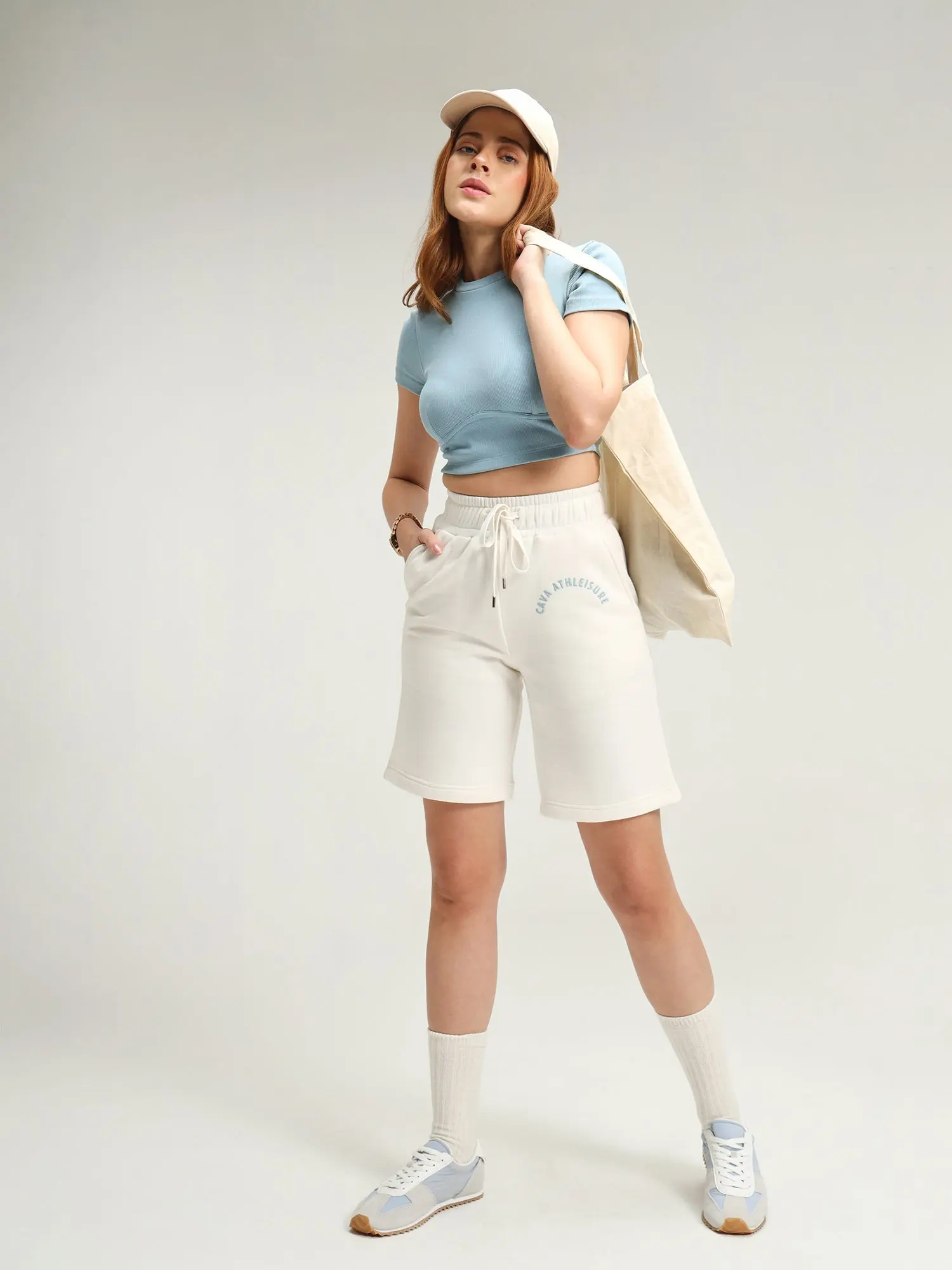 Athens Blue Snug Crop Top - Image 4