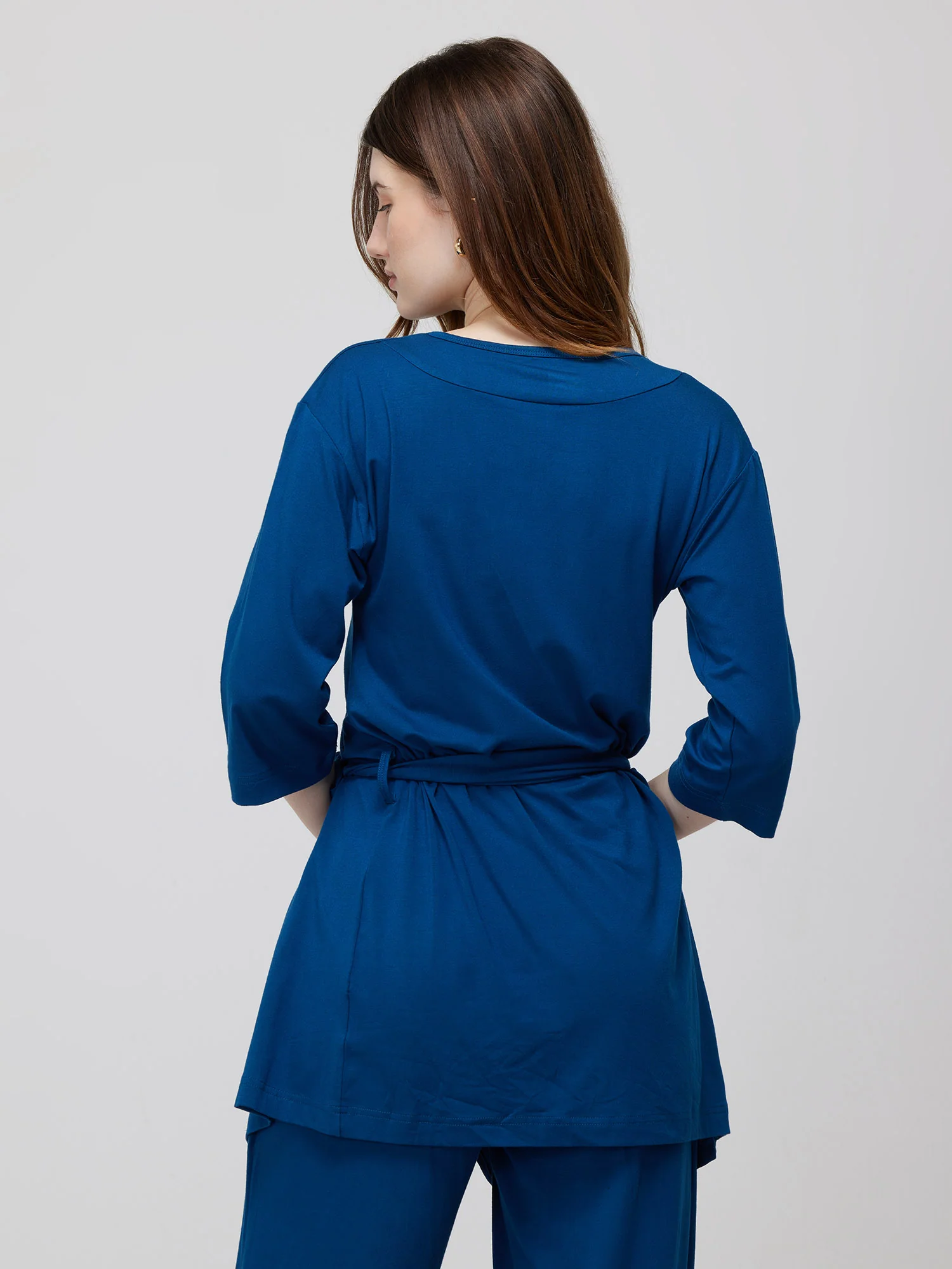 Blue Ease Wrap Top - Image 8