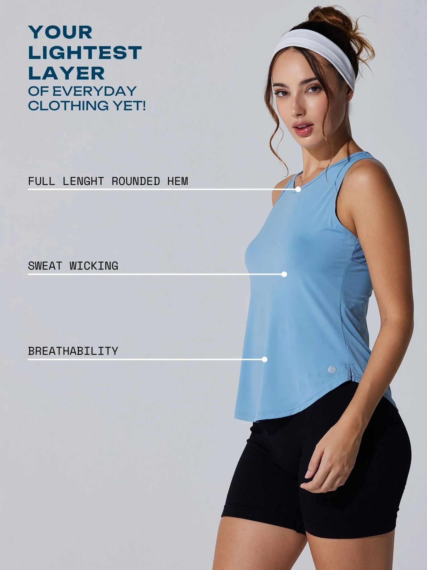 Baby Blue Evolve Air Fit Tank - Image 3