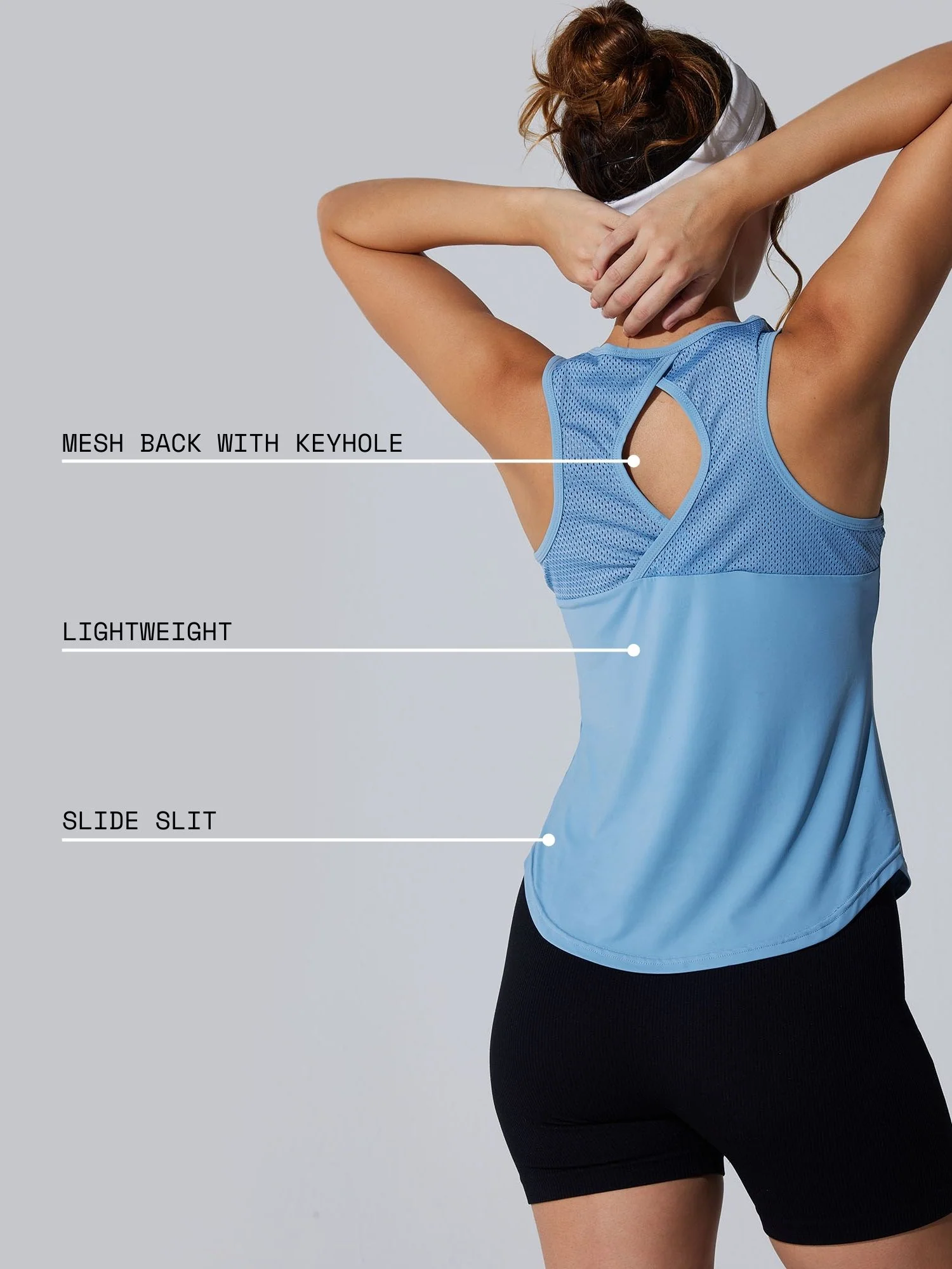 Baby Blue Evolve Air Fit Tank - Image 4