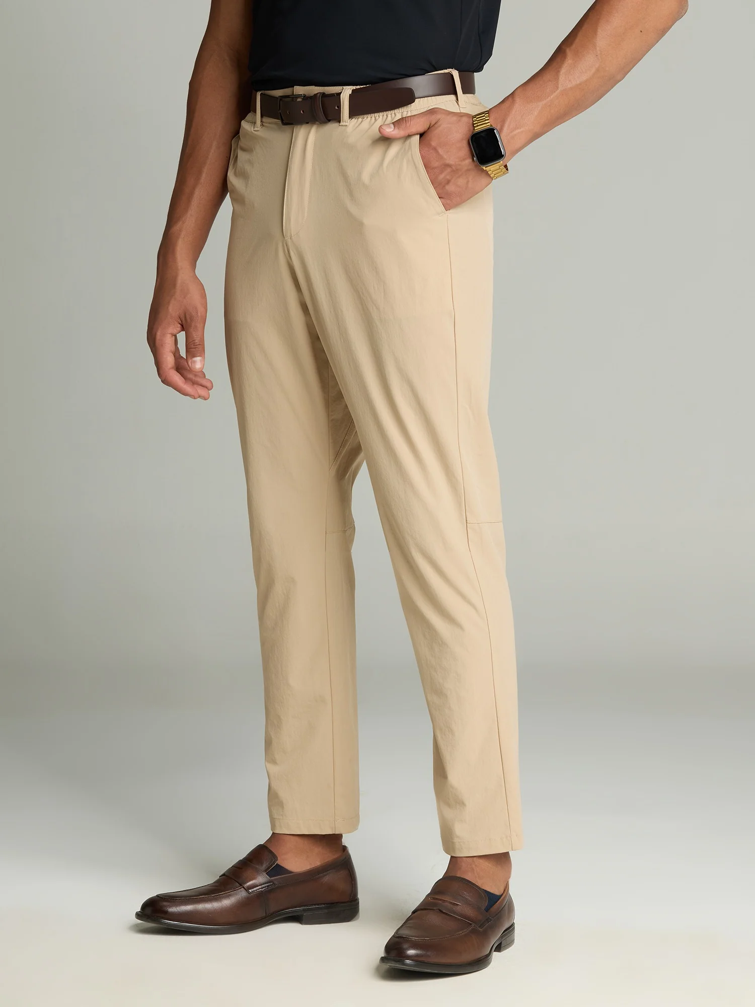 Beige All-Day Stretch Pants - Image 4