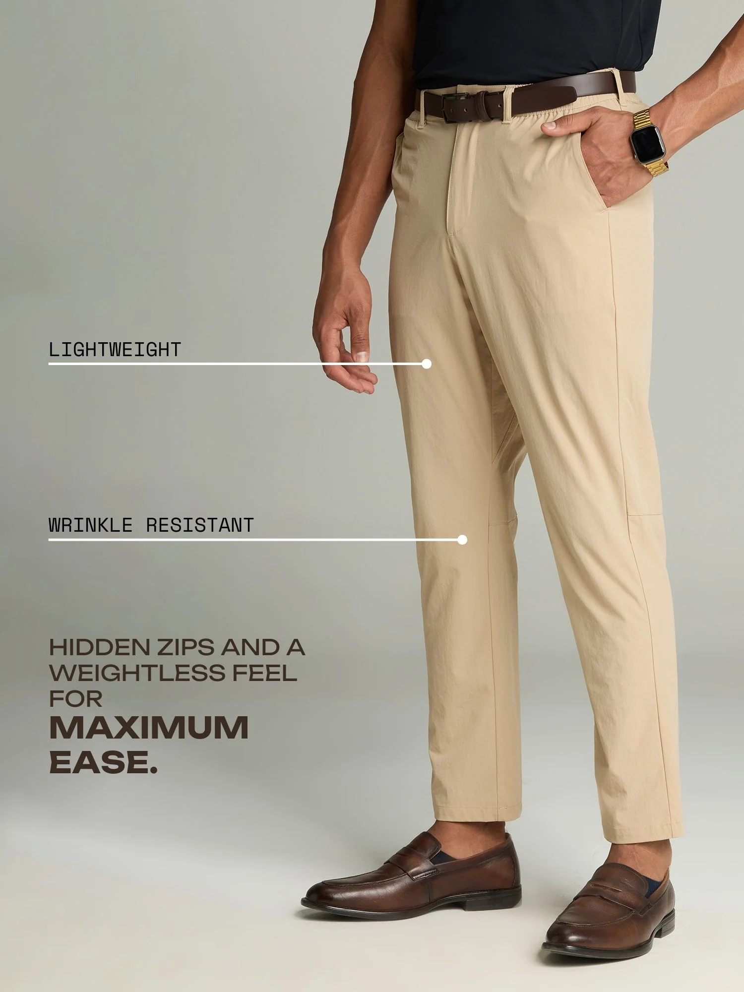 Beige All-Day Stretch Pants - Image 6