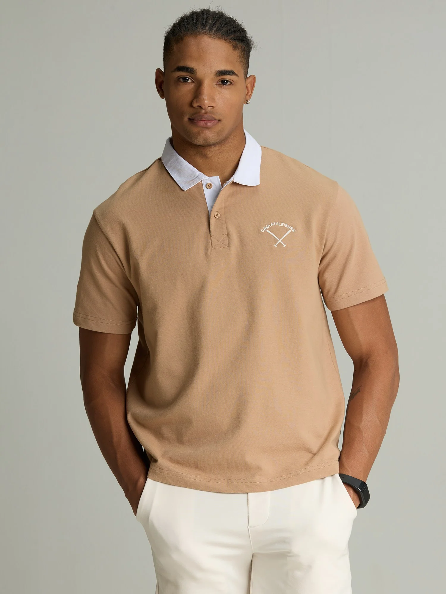 Beige Baseline Polo - Image 3