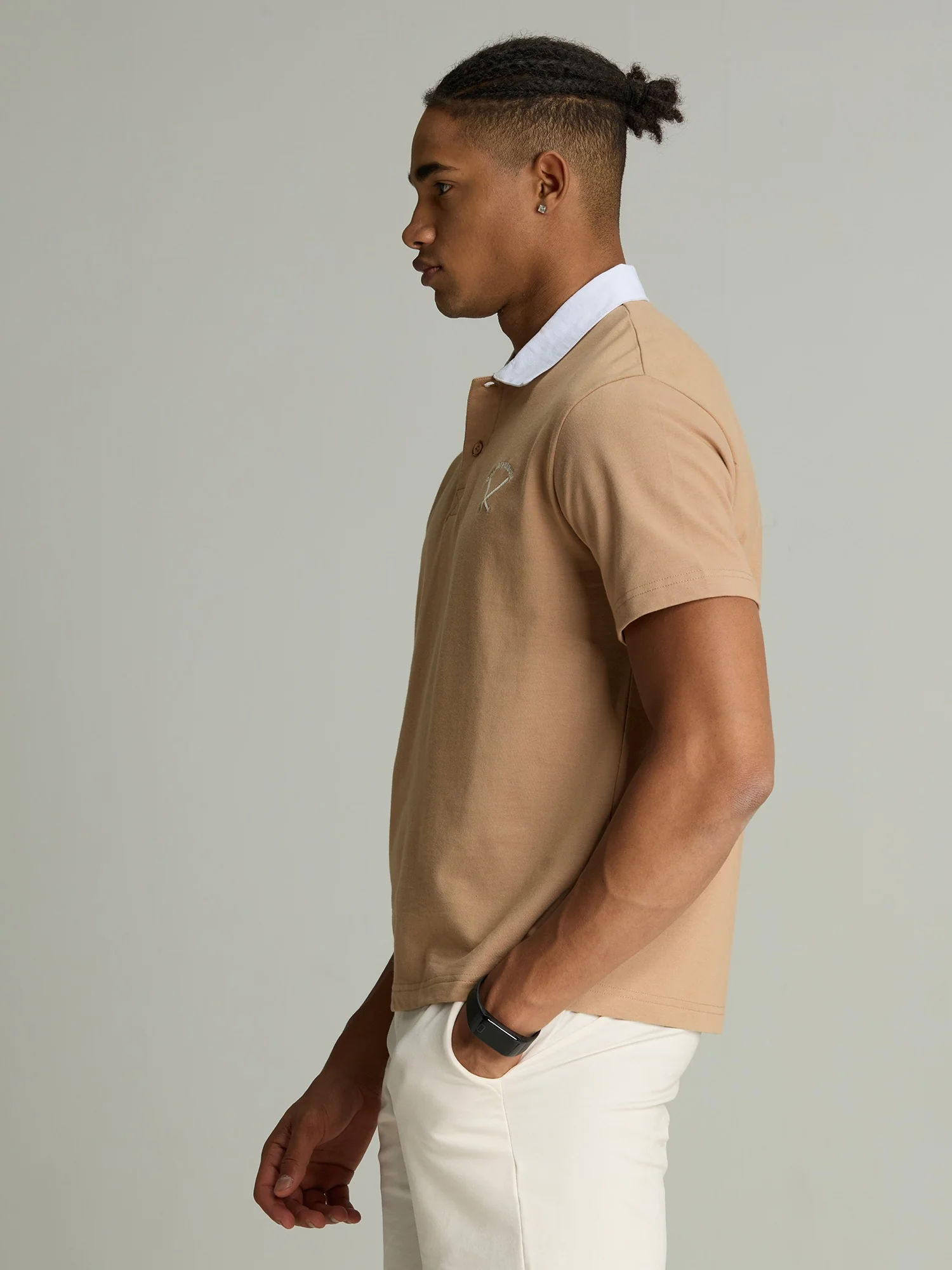 Beige Baseline Polo - Image 4