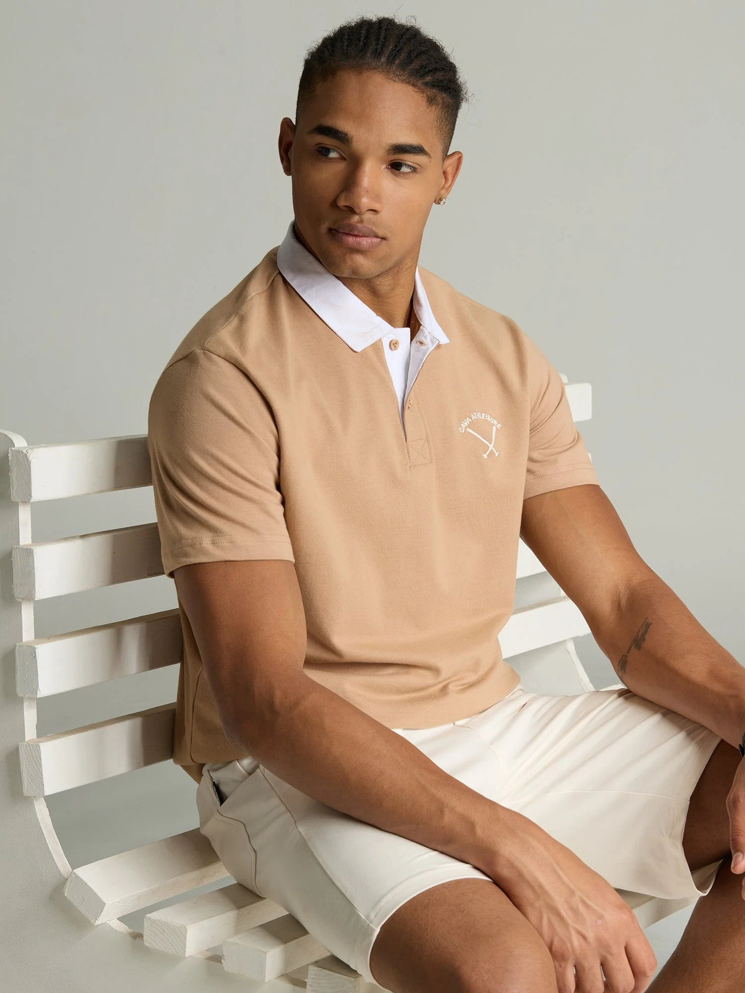Beige Baseline Polo - Image 8