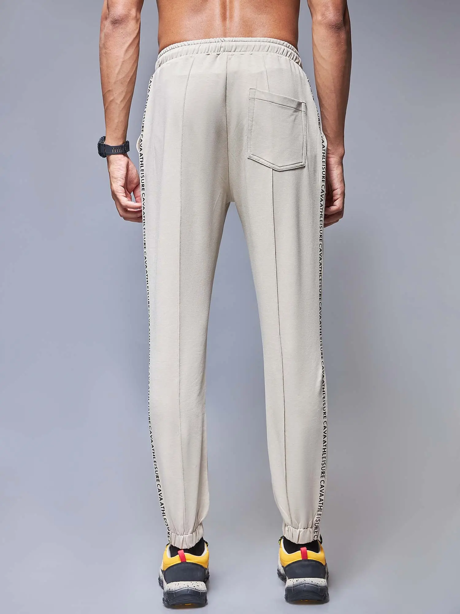 Beige Signature Sprint Joggers - Image 2