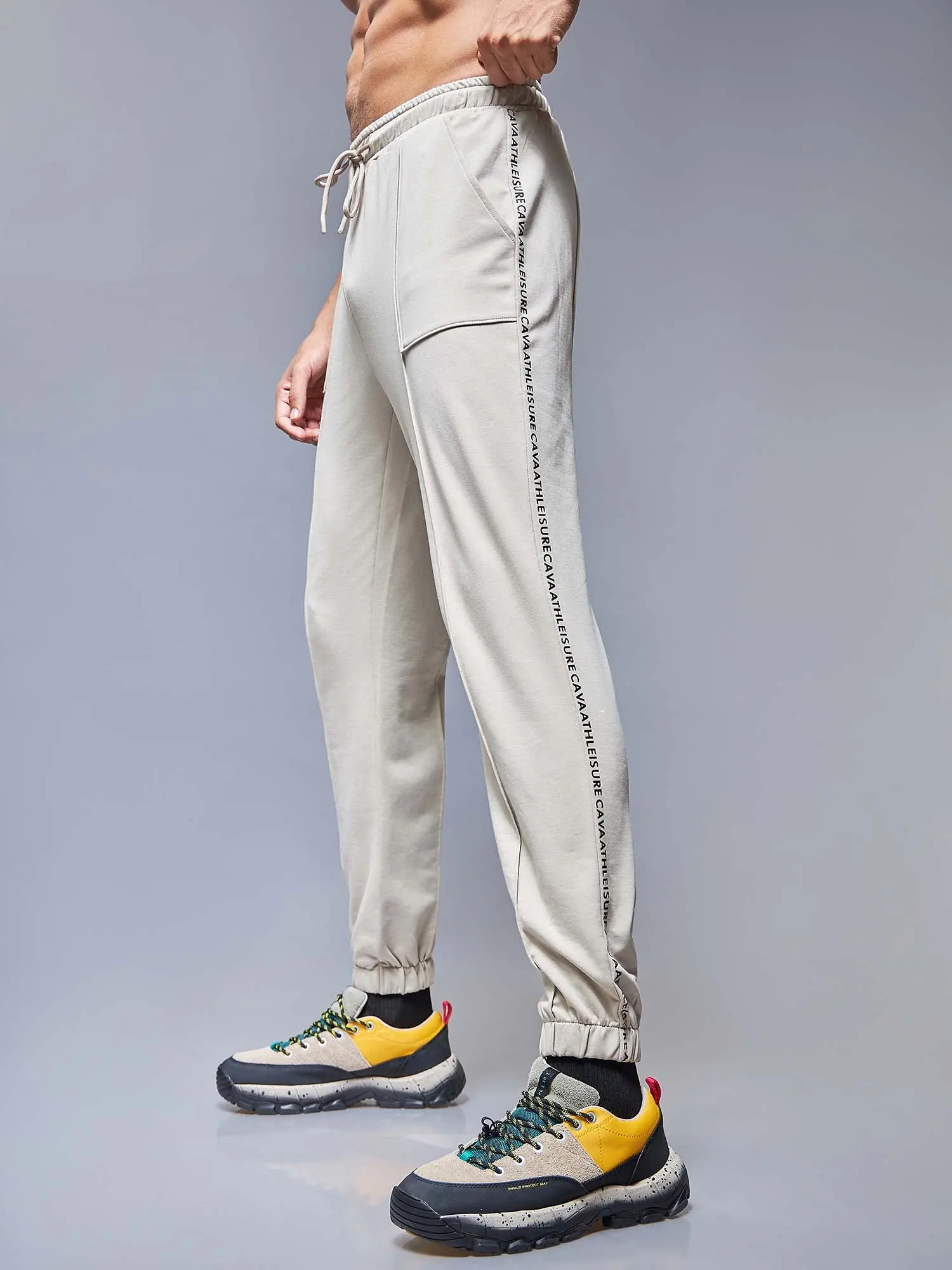 Beige Signature Sprint Joggers - Image 3