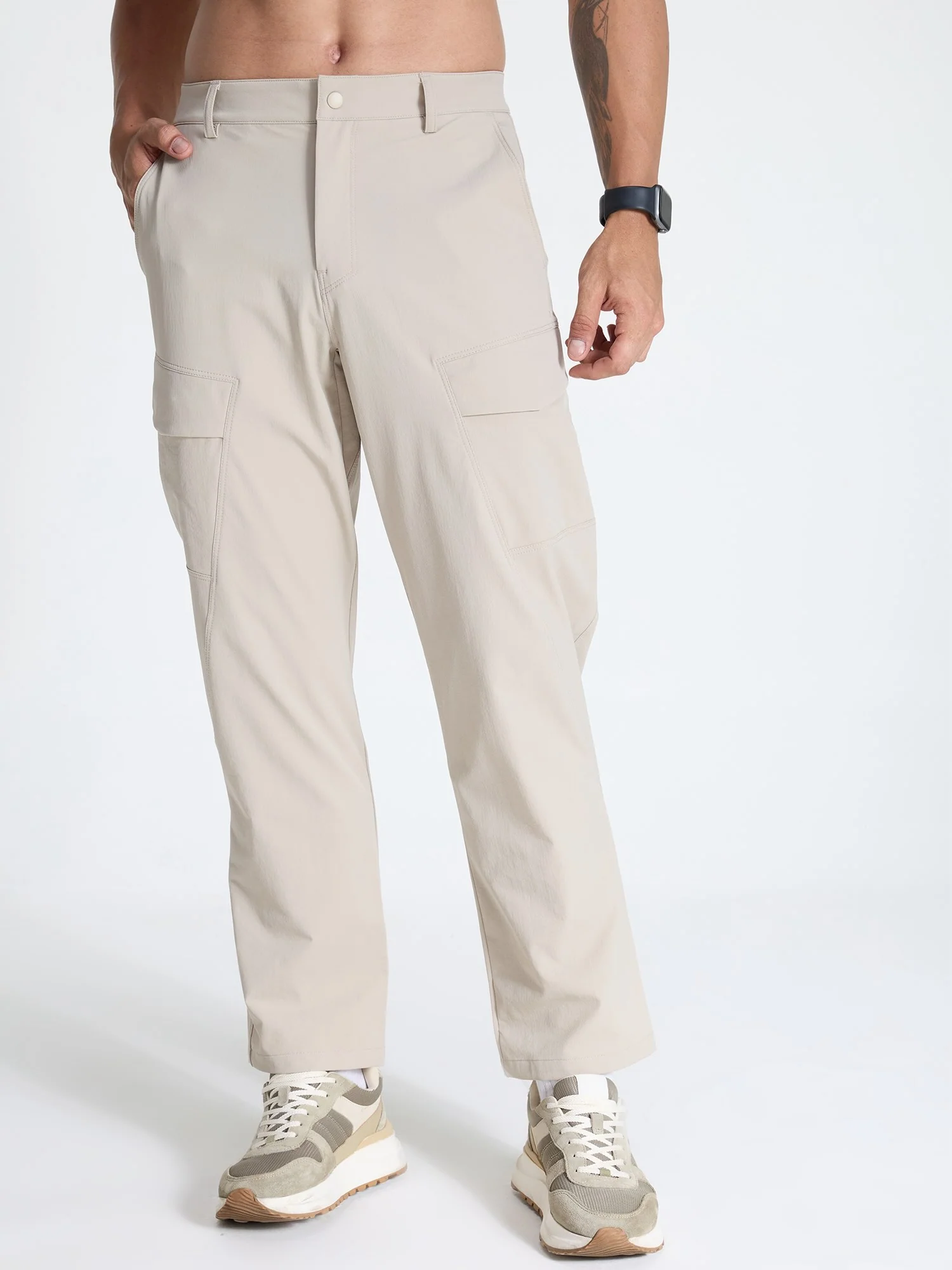 Beige Stride Cargo Pants - Image 5
