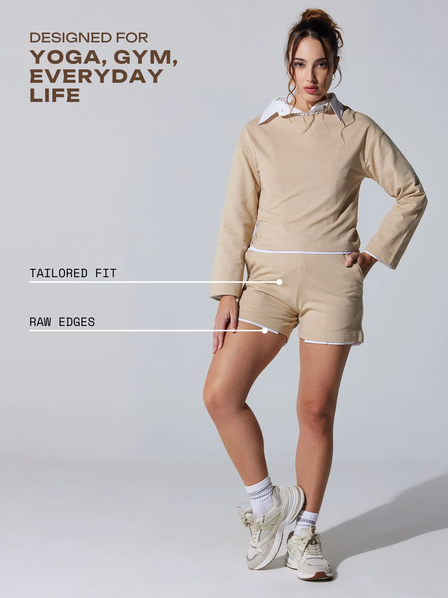 Beige ZenFeel Shorts - Image 4