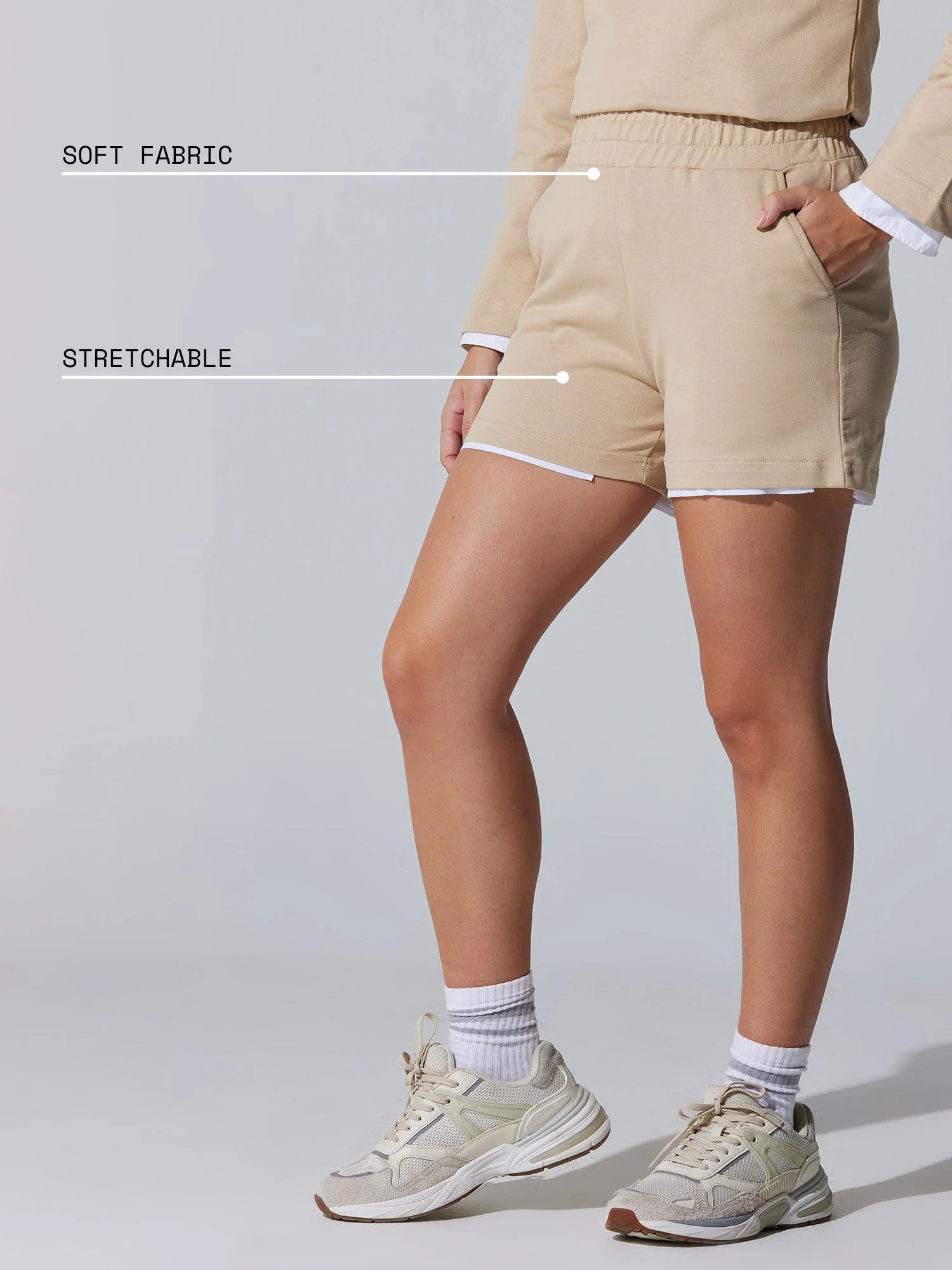 Beige ZenFeel Shorts - Image 5
