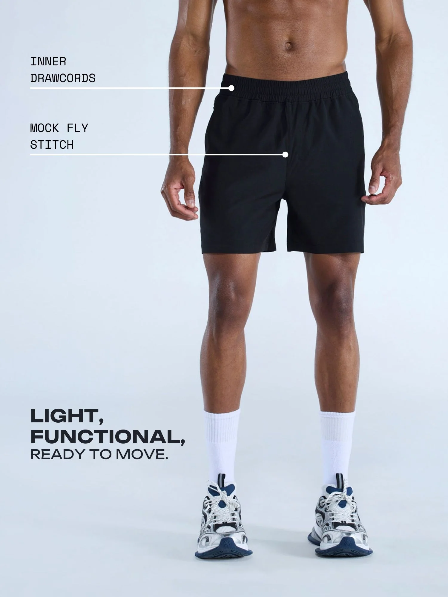 Black  5" Pacer Shorts - Image 3