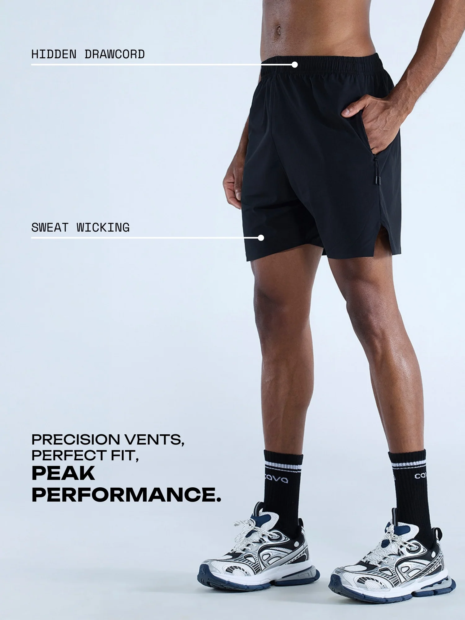 Black 5" Train-In Shorts - Image 3
