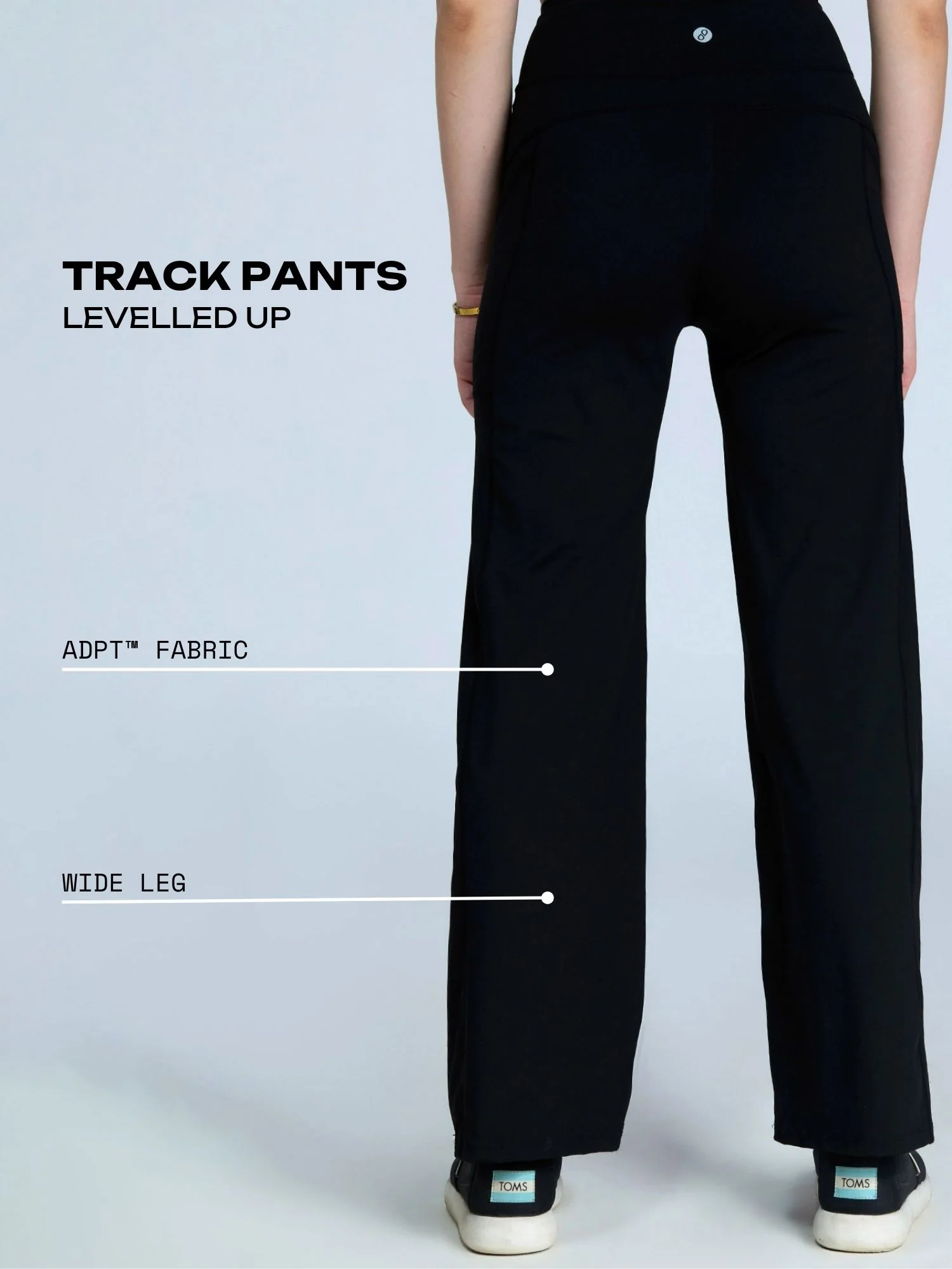 Black Adaptive Track Pants - Image 3