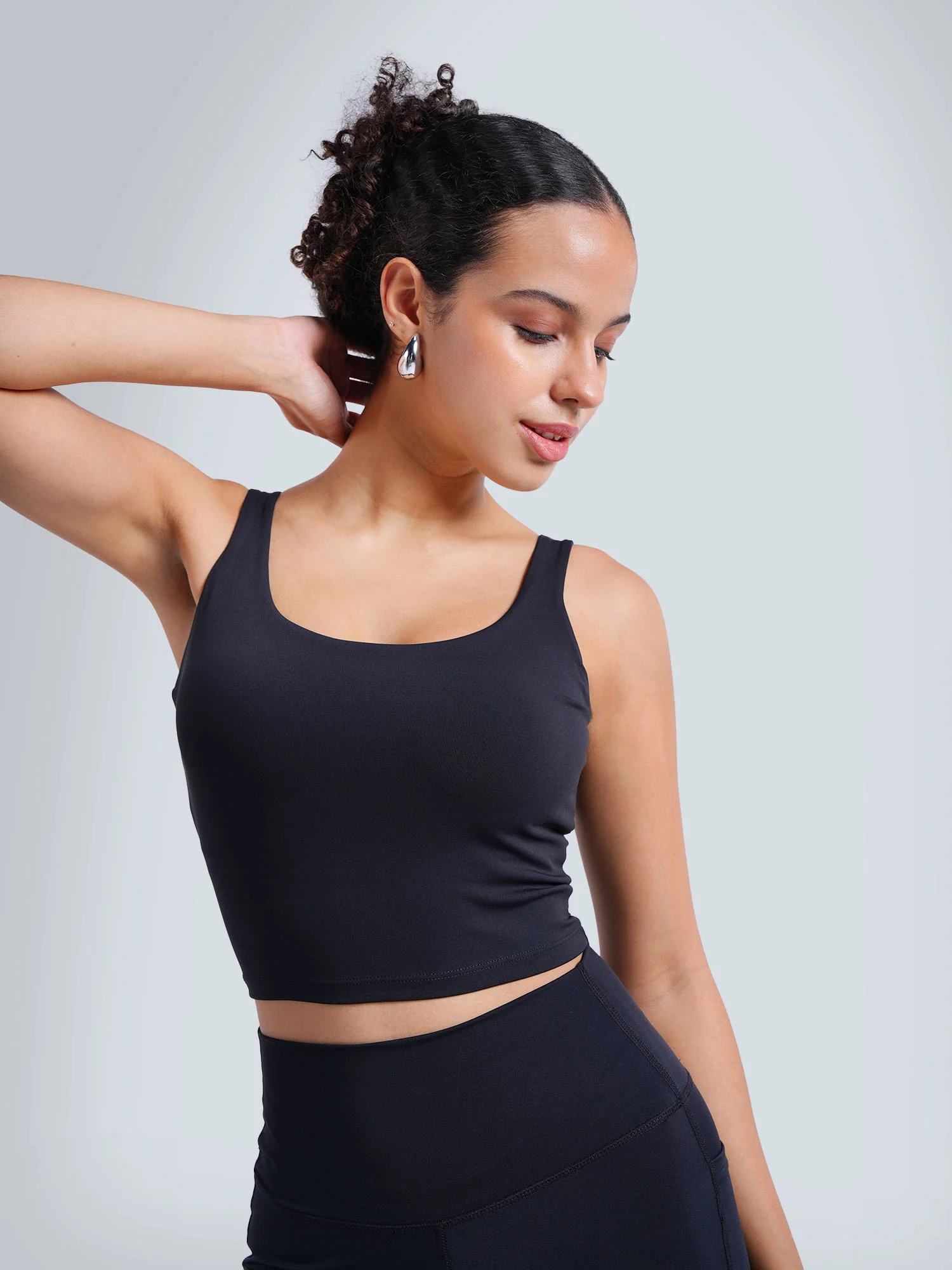 Black Aerial Crop Tank - Image 5