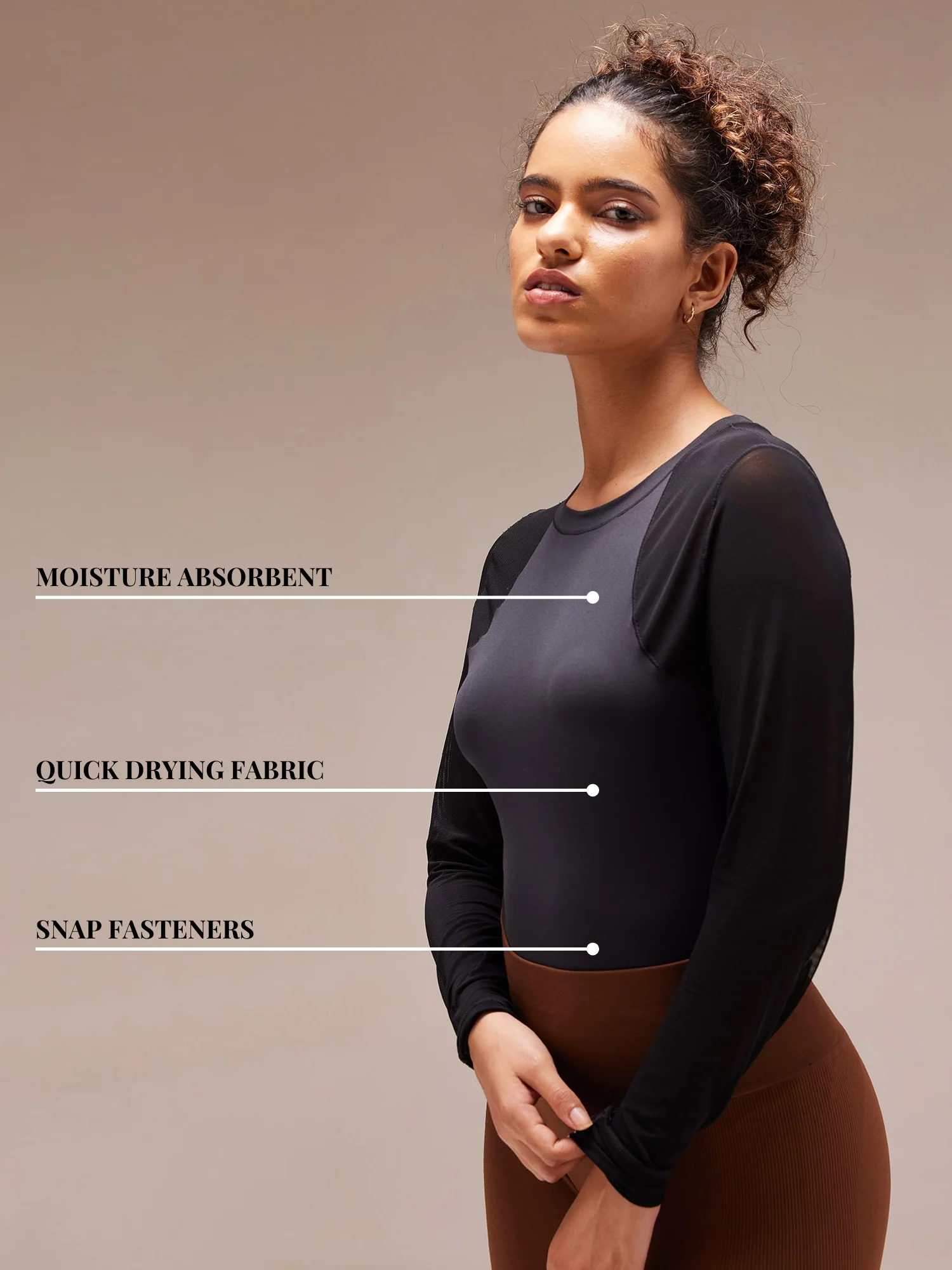 Black Air Mesh Bodysuit - Image 4