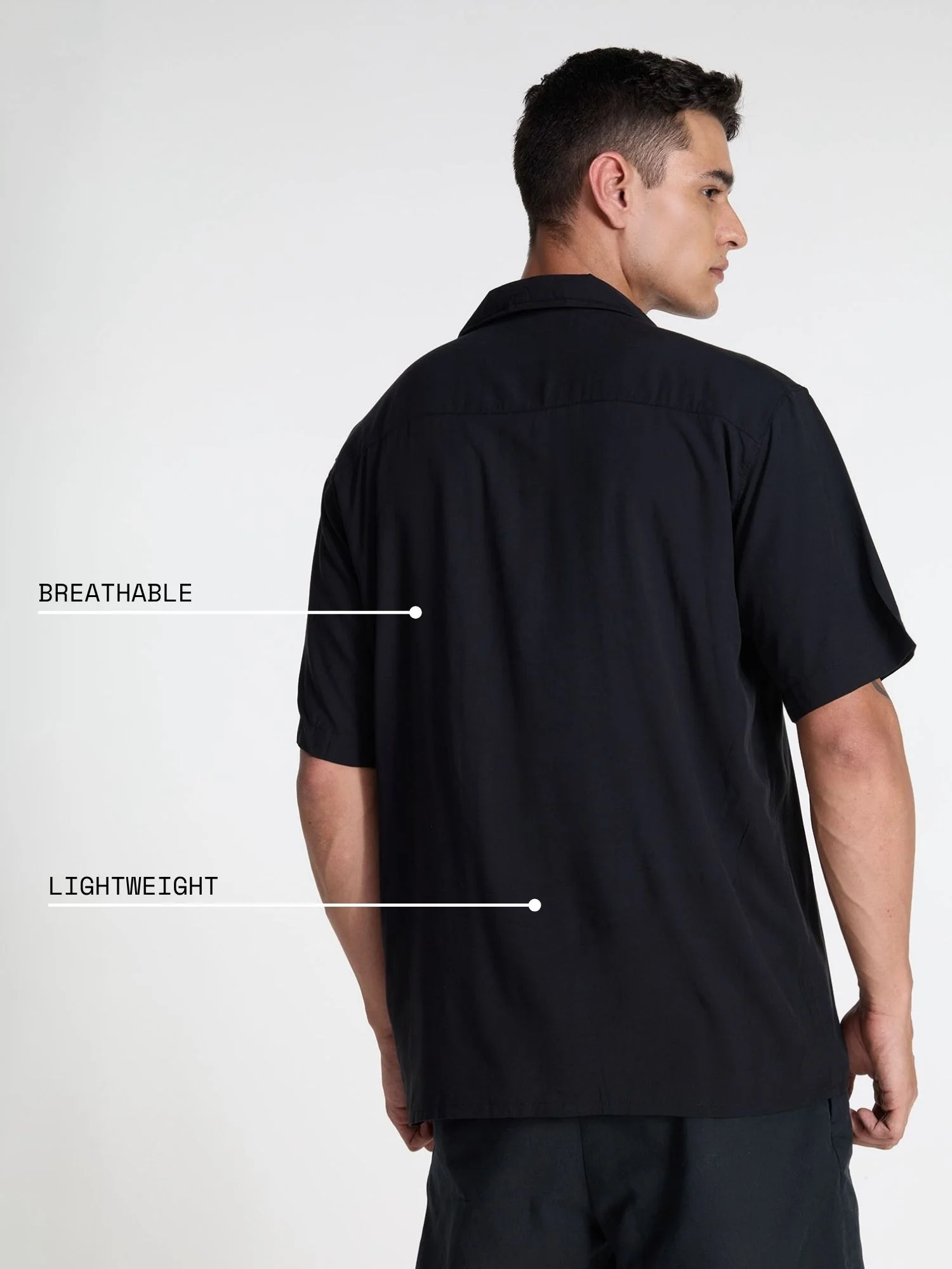 Black Airy Resort Shirt - Image 4