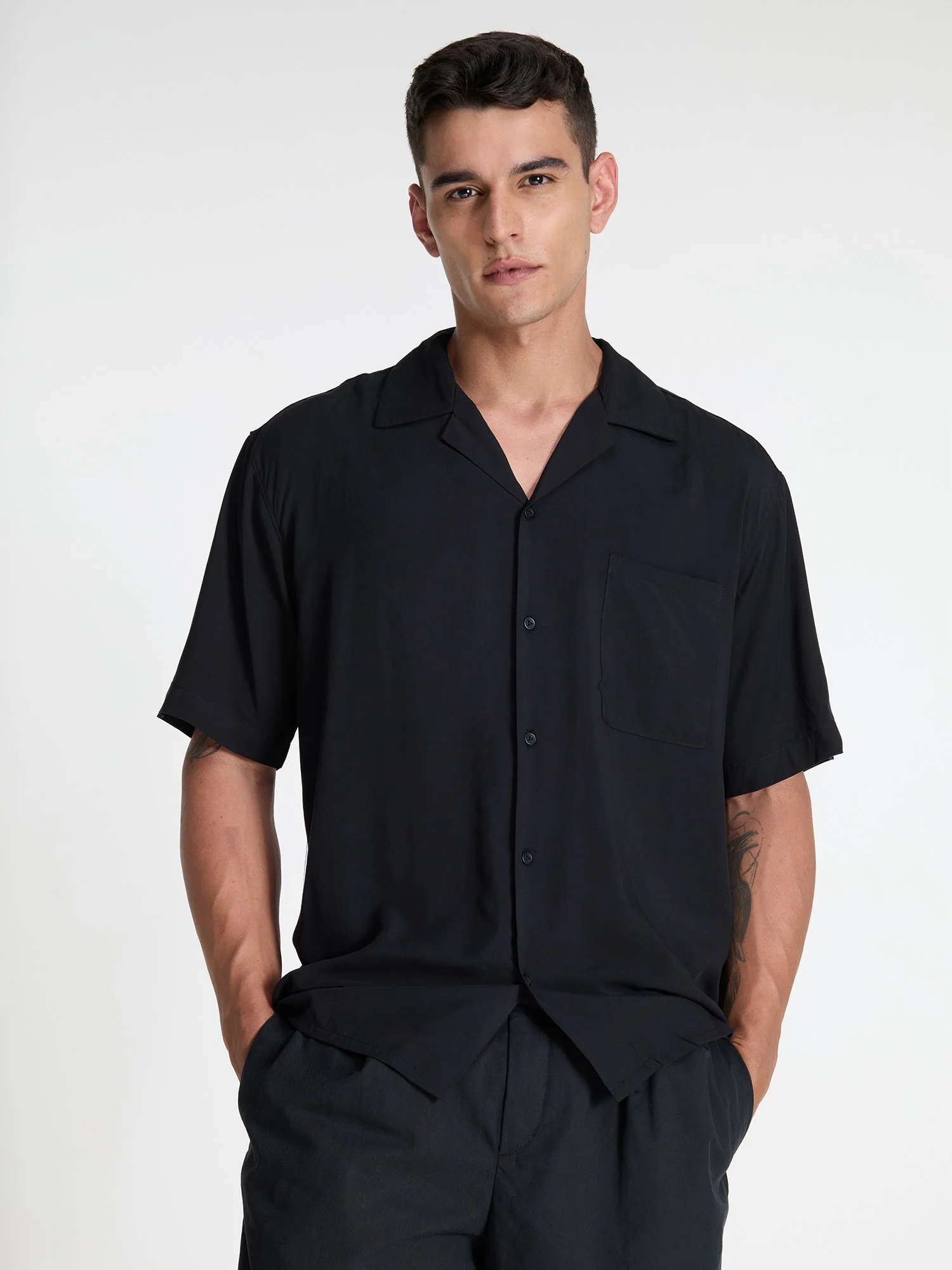 Black Airy Resort Shirt - Image 5