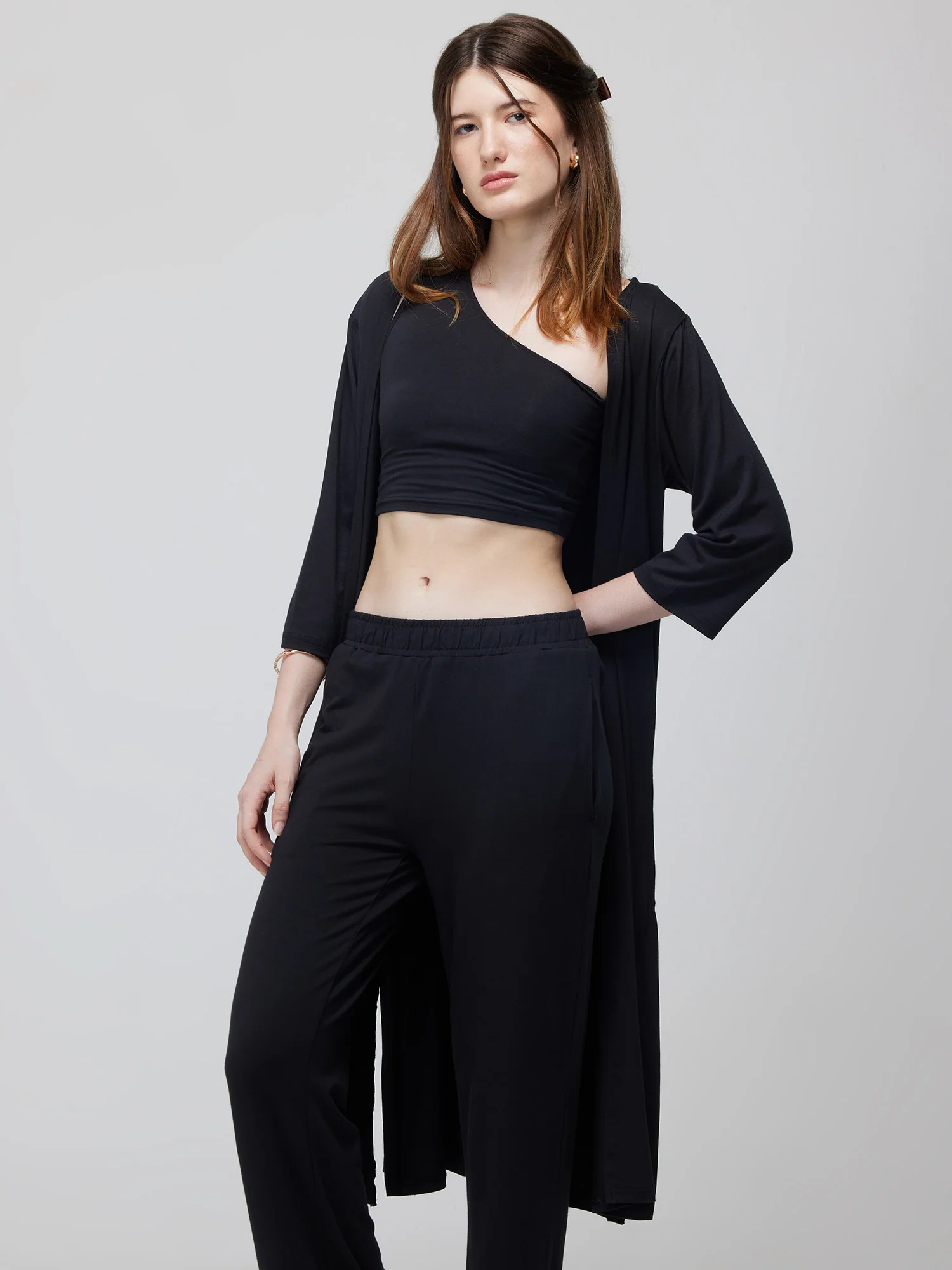 Black Airy Two-Piece Top - Image 3