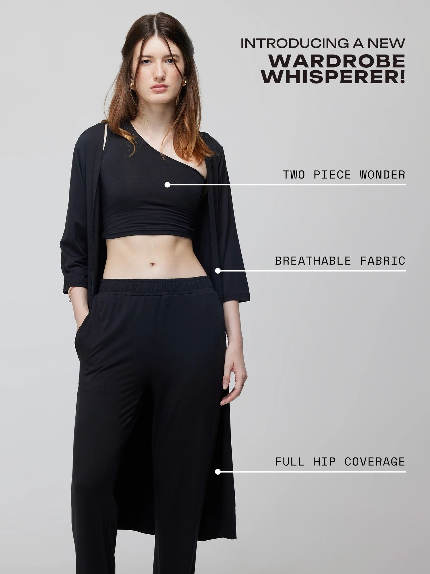 Black Airy Two-Piece Top - Image 4