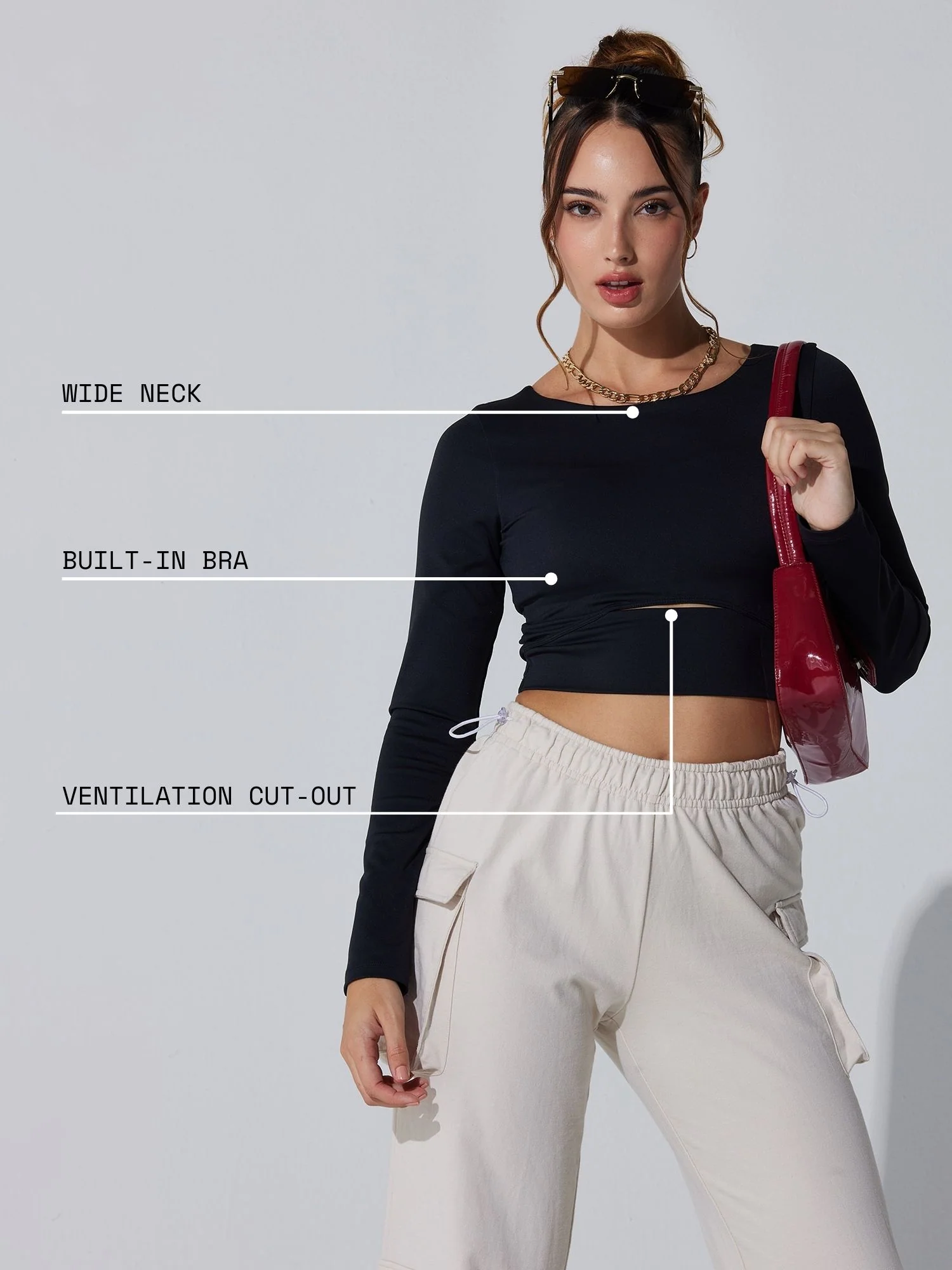 Black All-Day Flex Top - Image 4
