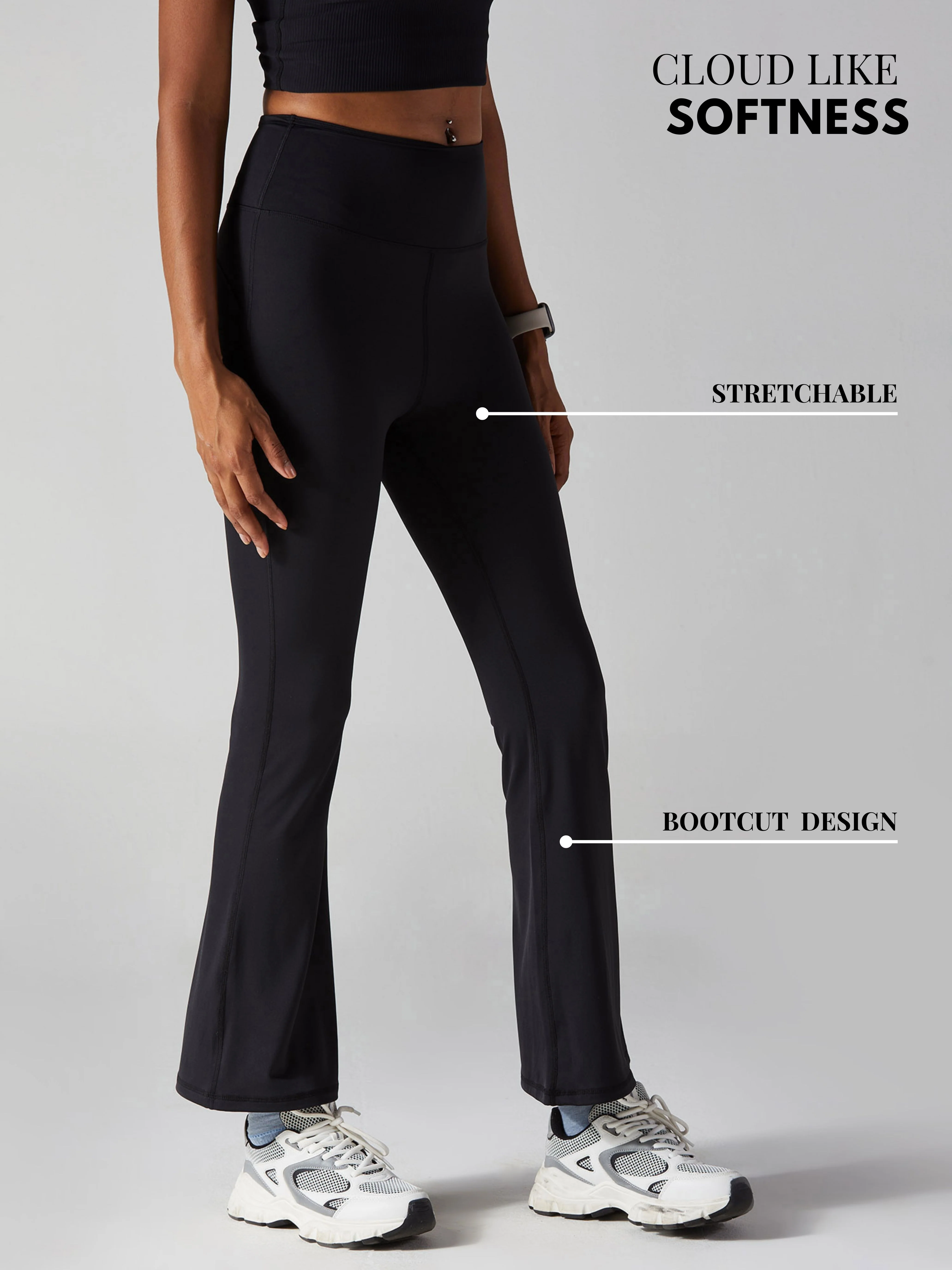Black All-in Bootcut Leggings - Image 4