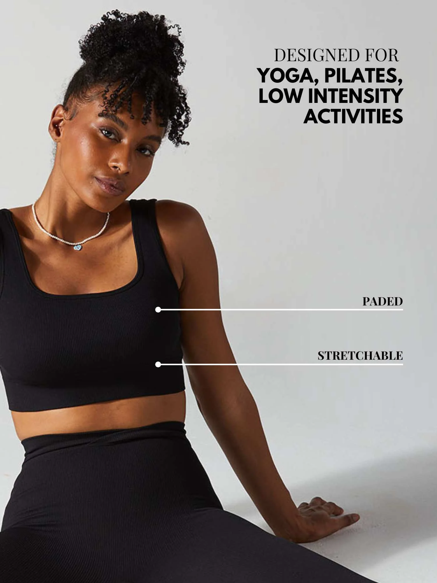 Black Aspire Sports Bra - Image 6
