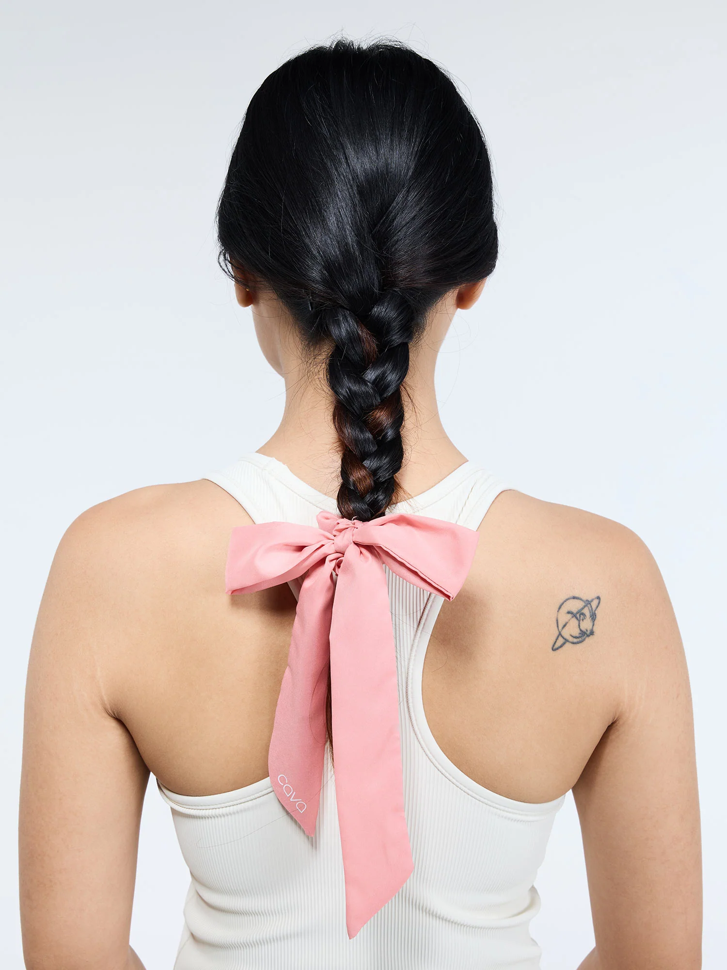 Black Cava Bow Scrunchie - Image 3