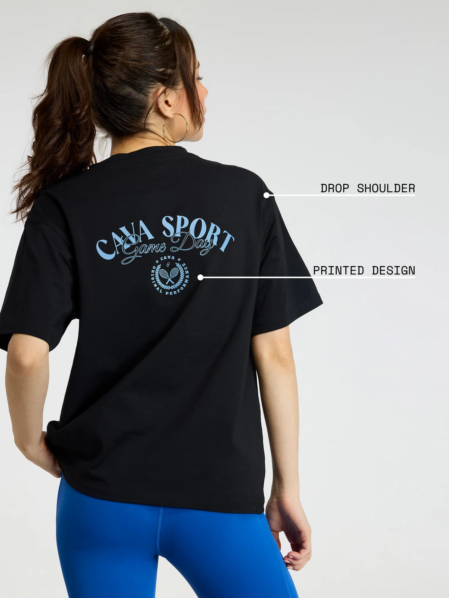 Black Cava Sport Oversized Printed Tee - Women - Image 4