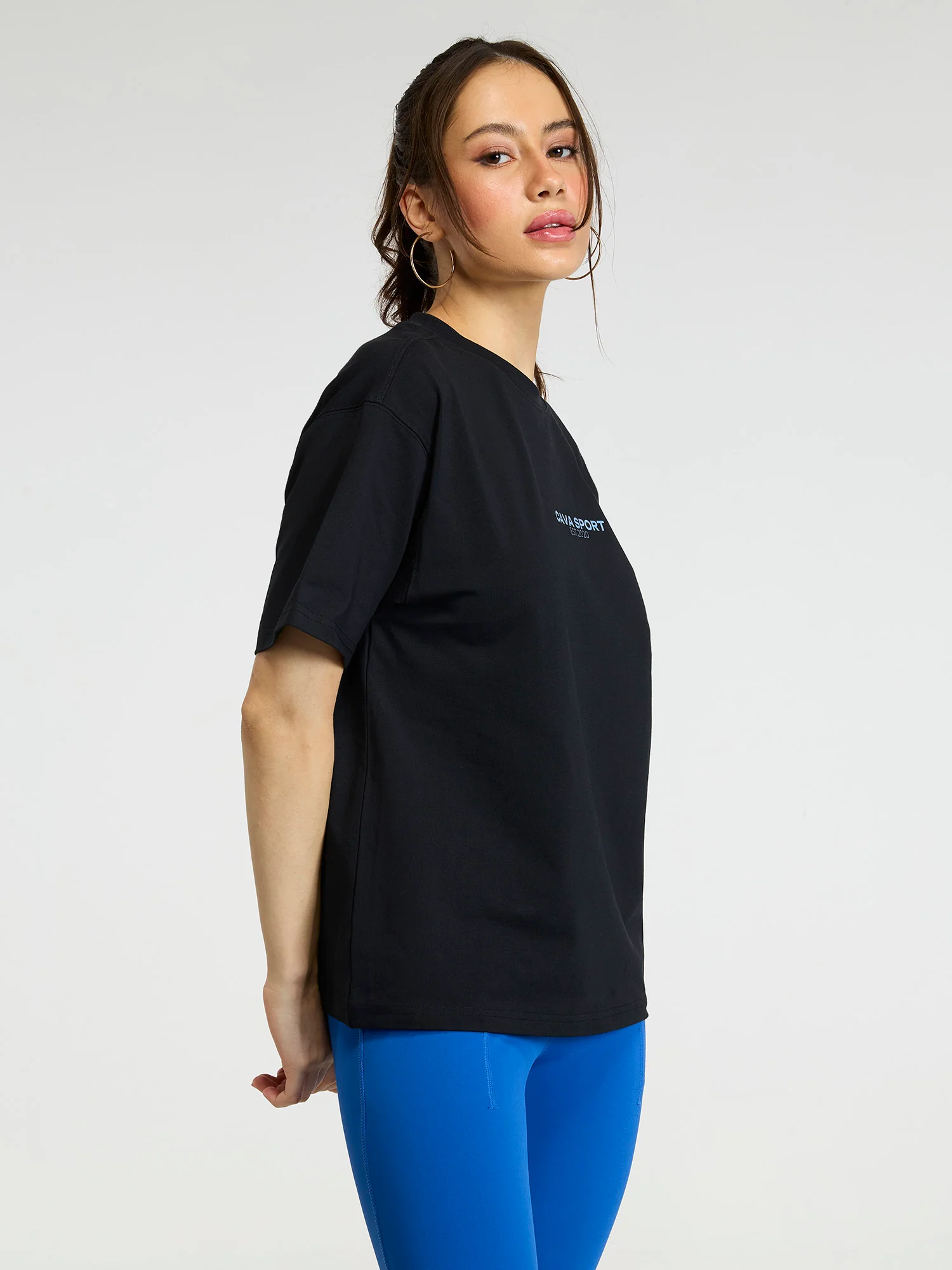 Black Cava Sport Oversized Printed Tee - Women - Image 5