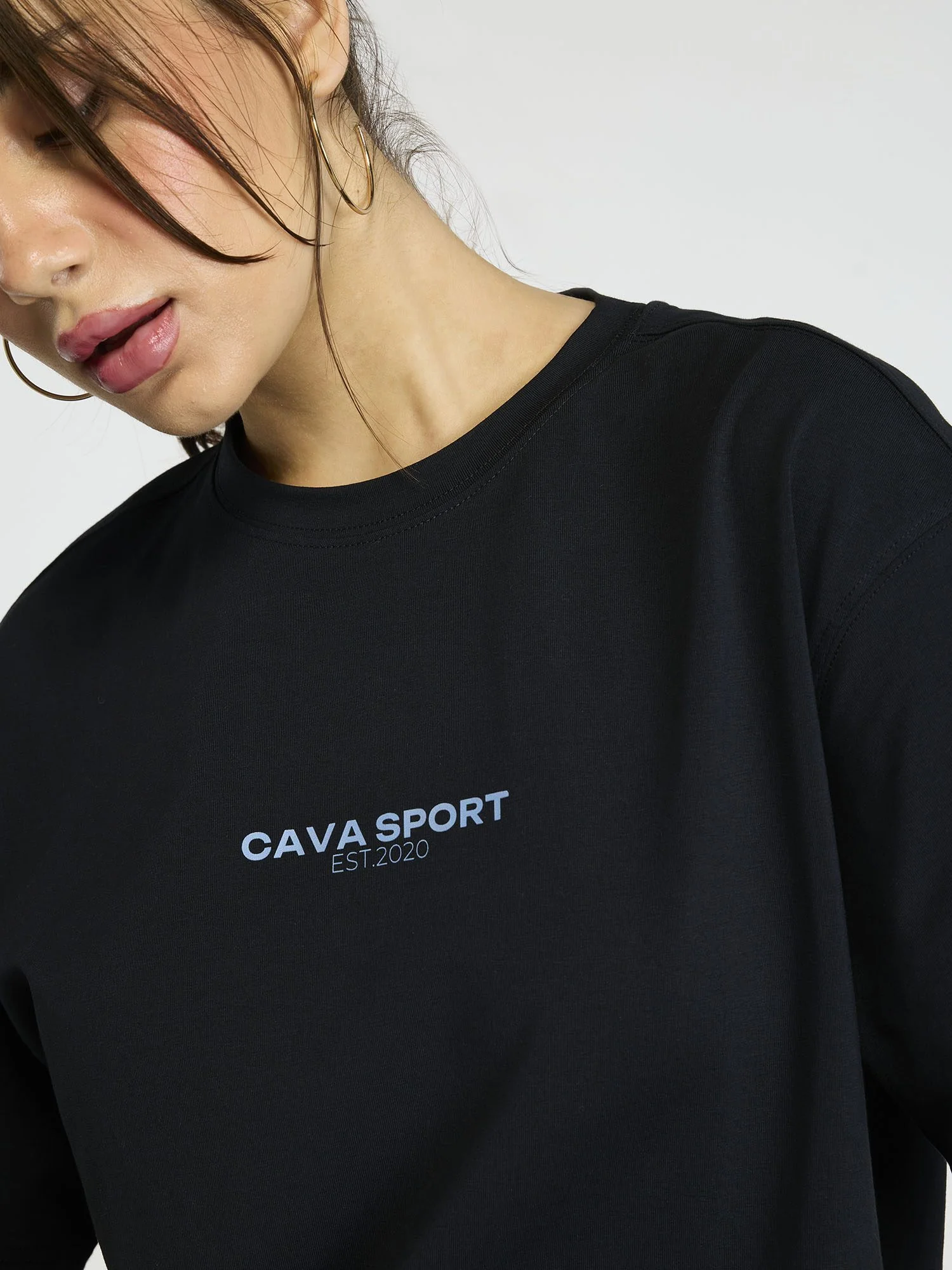 Black Cava Sport Oversized Printed Tee - Women - Image 6