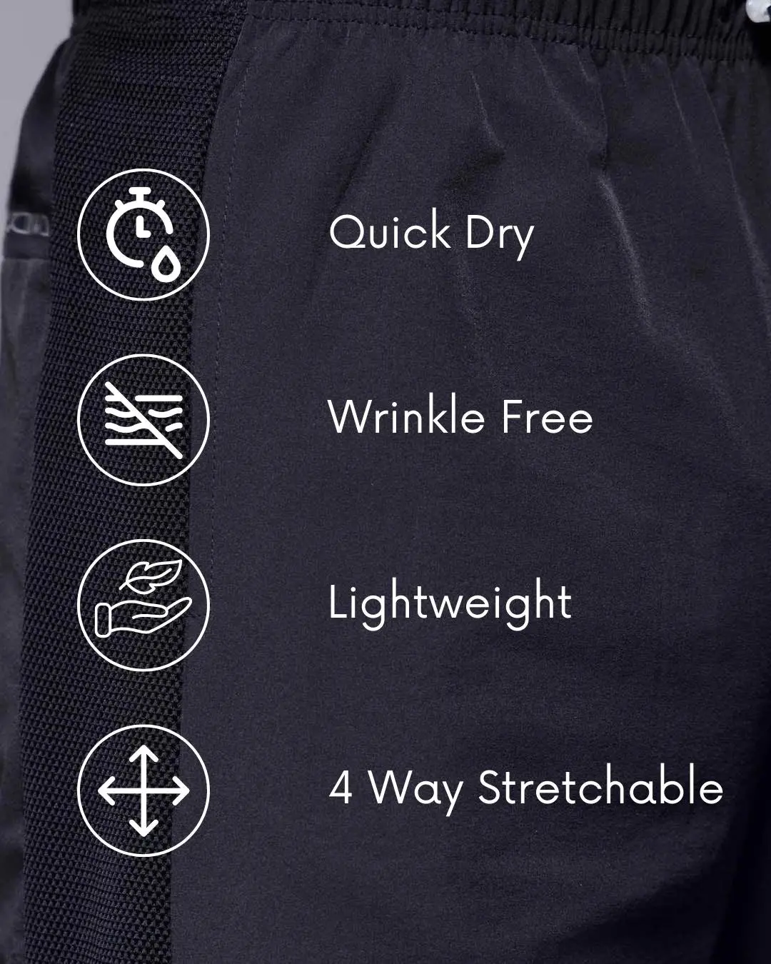 Black Chase Rapid Dry Shorts - Image 4