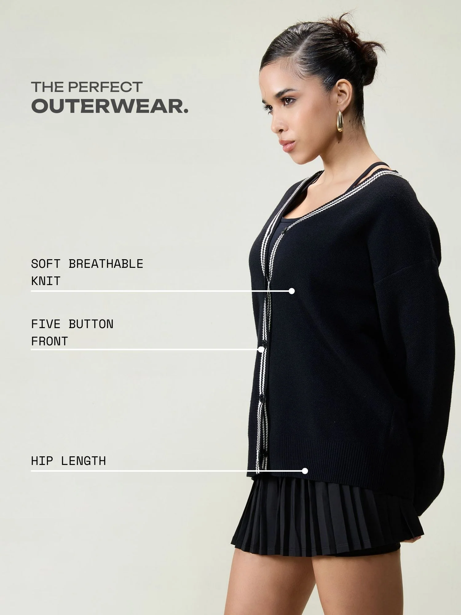 Black Club Cardigan - Image 3