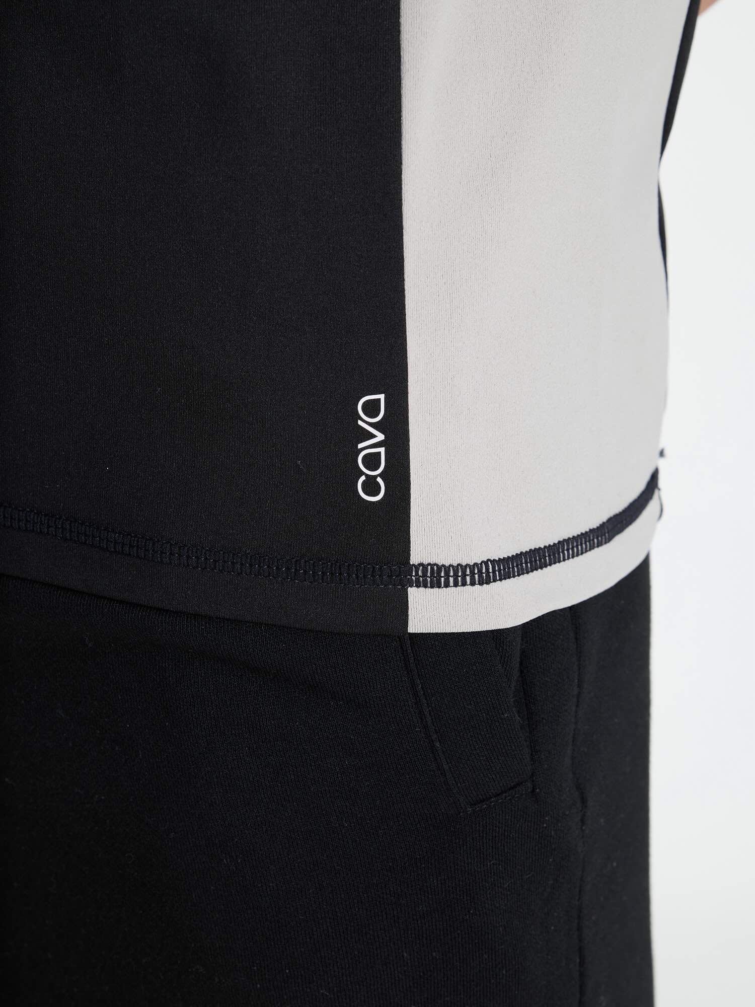 Black Contrast Bonded Polo - Image 7