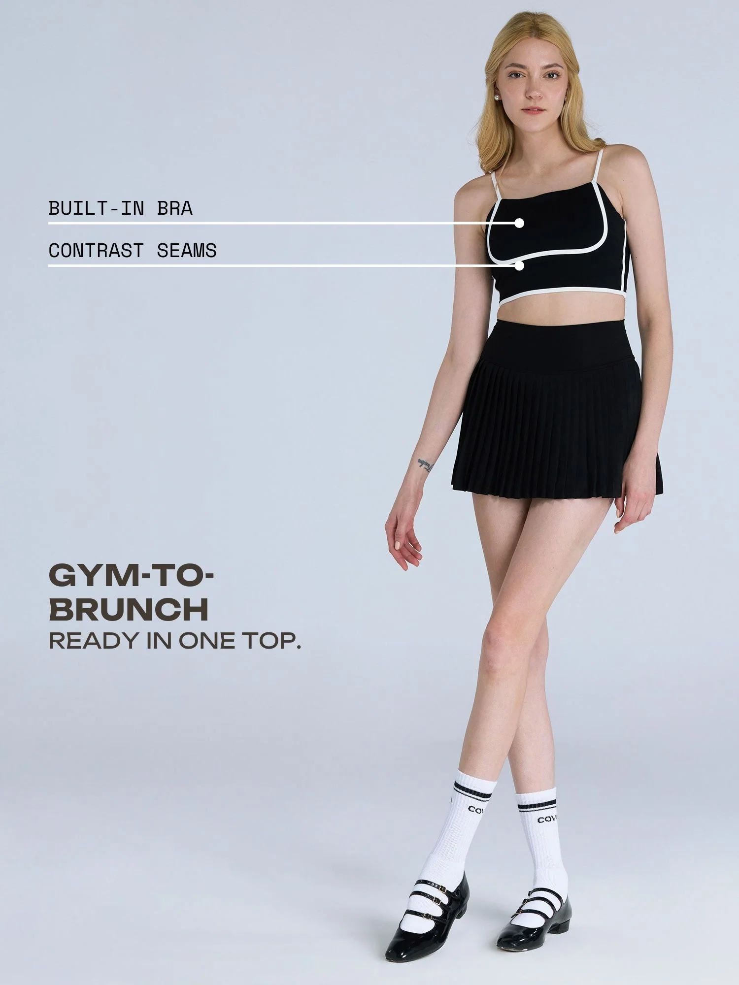 Black Contrast Trim Top - Image 3