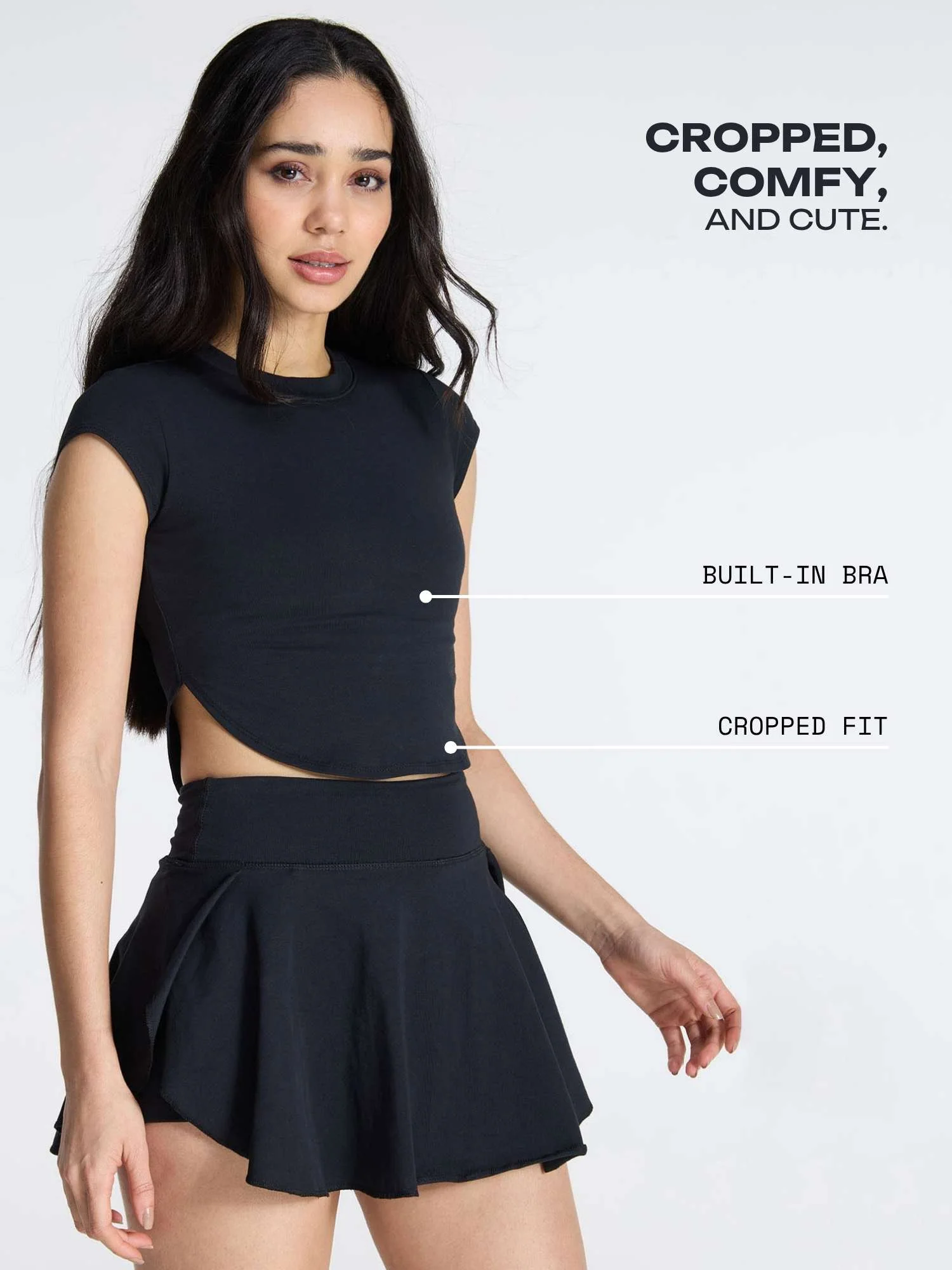 Black Cotton Baby Tee - Image 3
