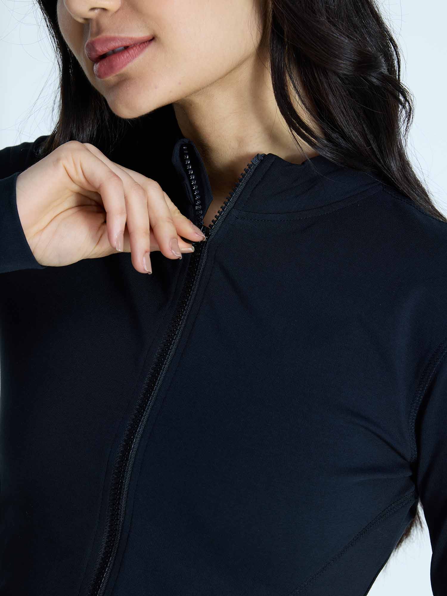 Black Cotton Recovery Jacket - Image 6