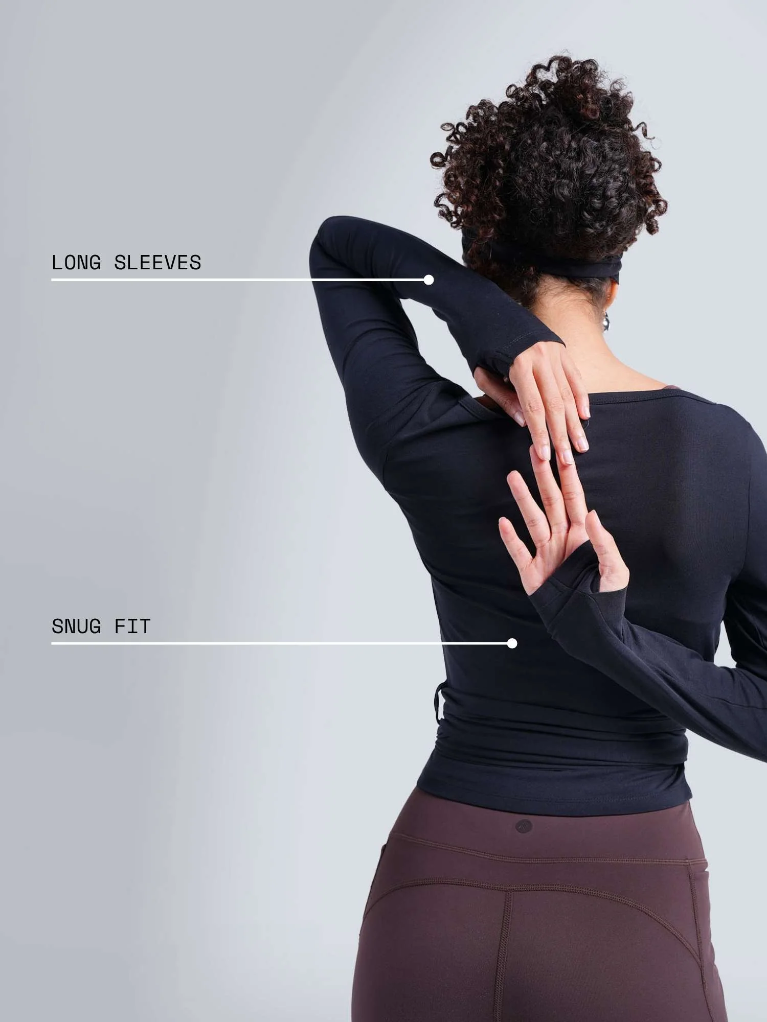 Black Cotton Wrap Top - Image 4