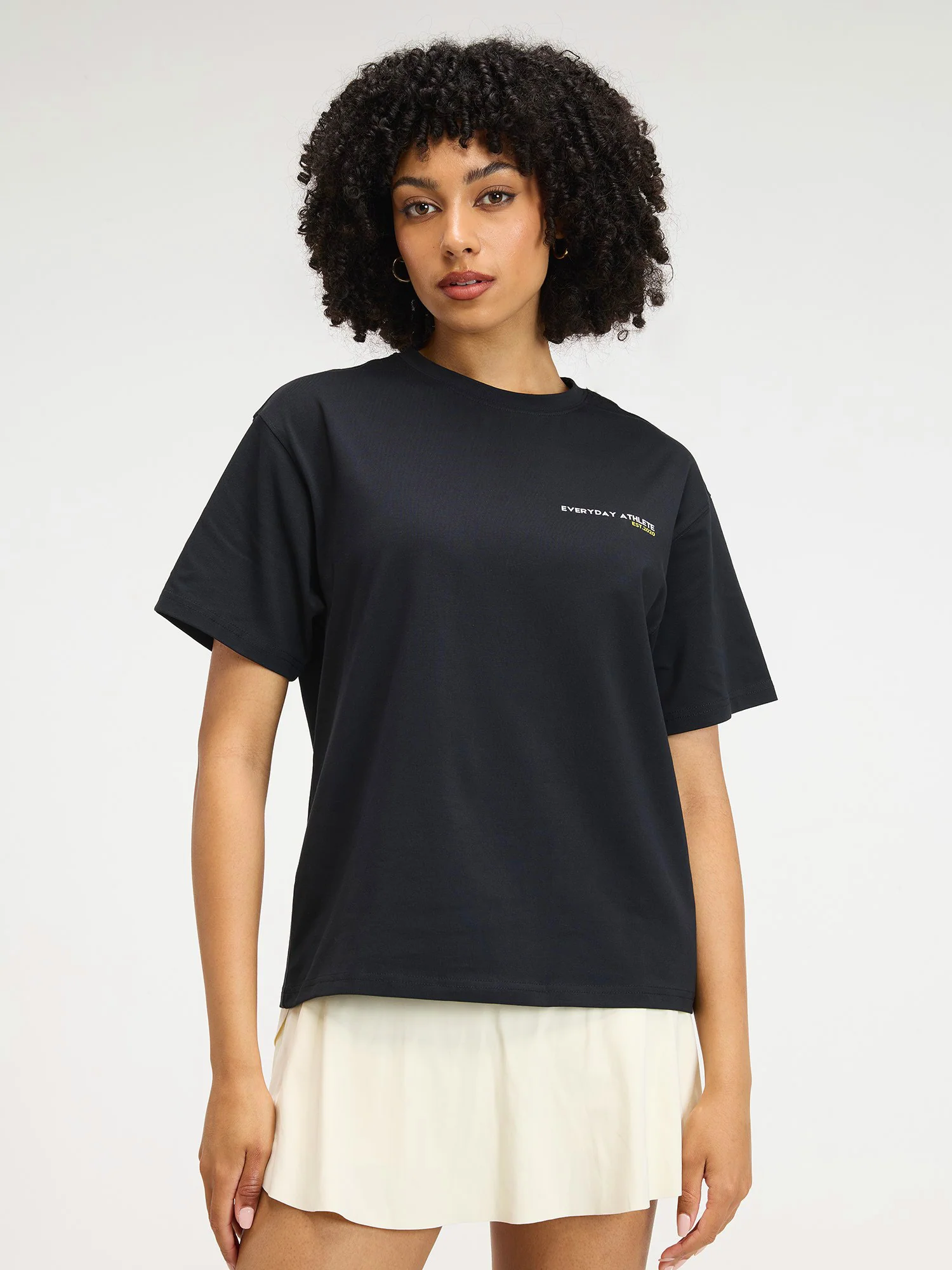 Black Courtside Oversized Printed Tee - Women - Image 5