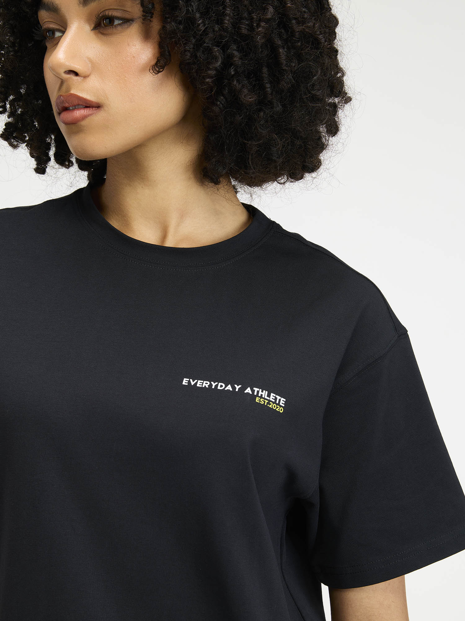 Black Courtside Oversized Printed Tee - Women - Image 7