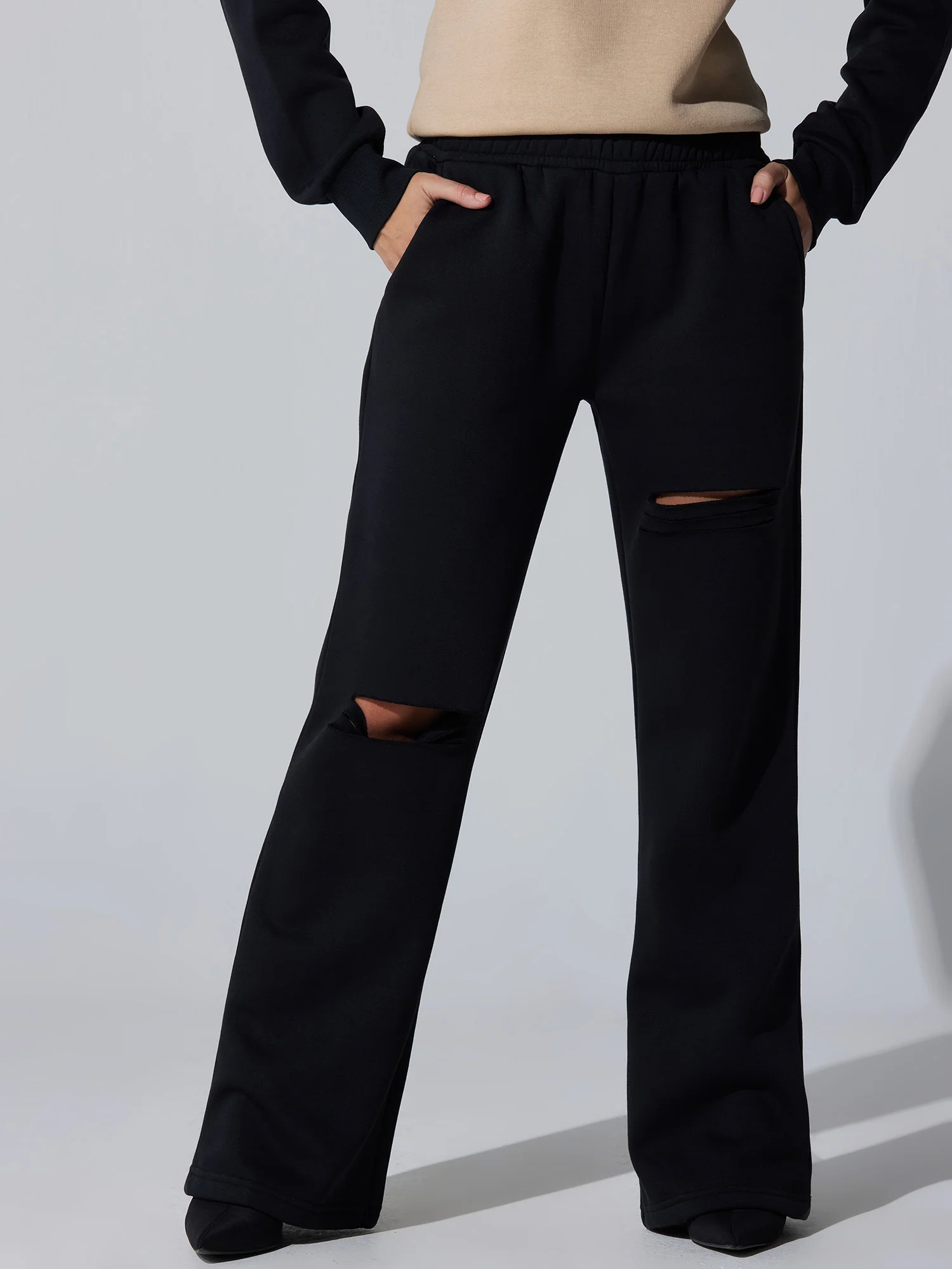 Black Dual Slit Adapt Joggers - Image 3