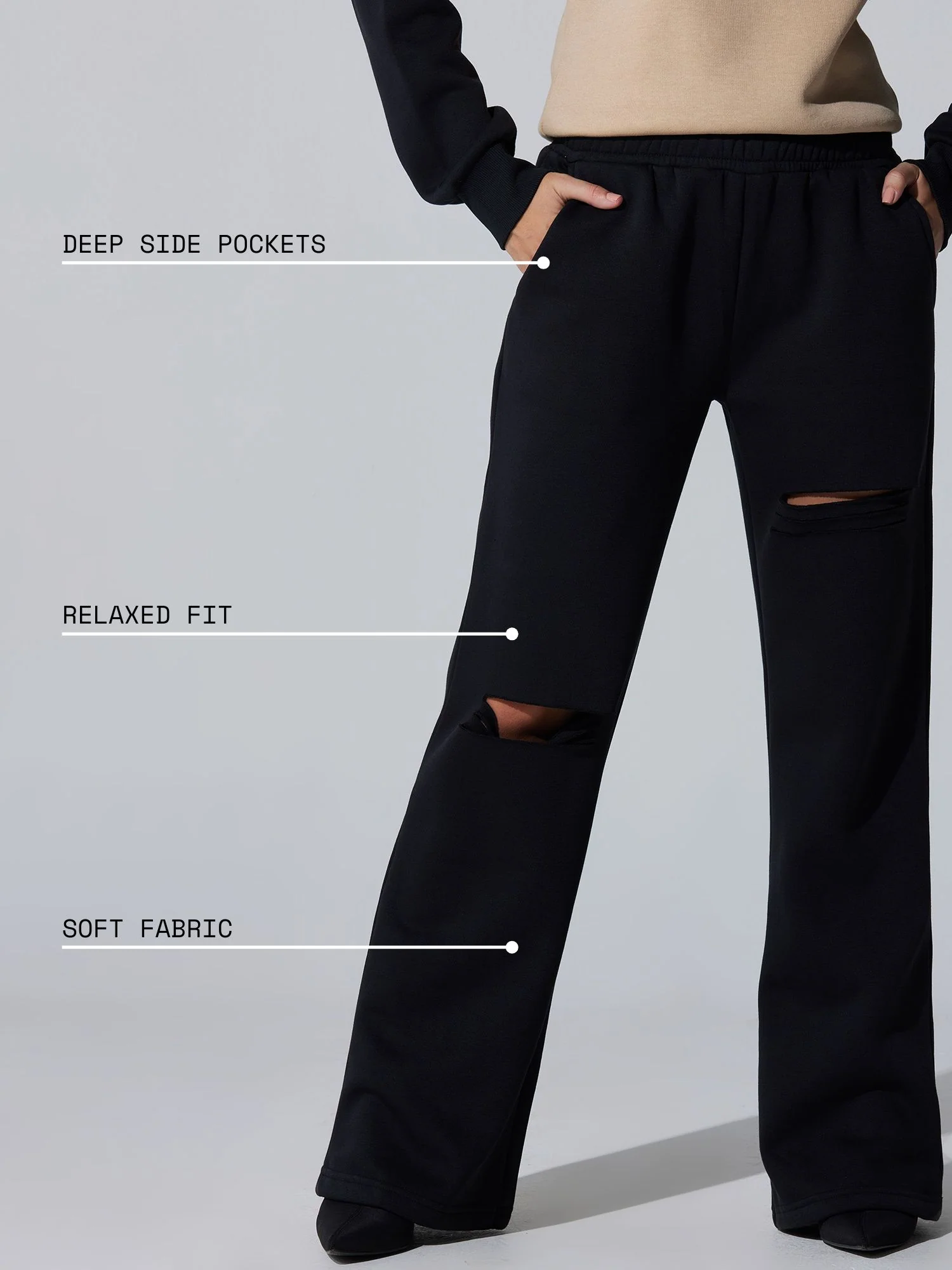 Black Dual Slit Adapt Joggers - Image 4