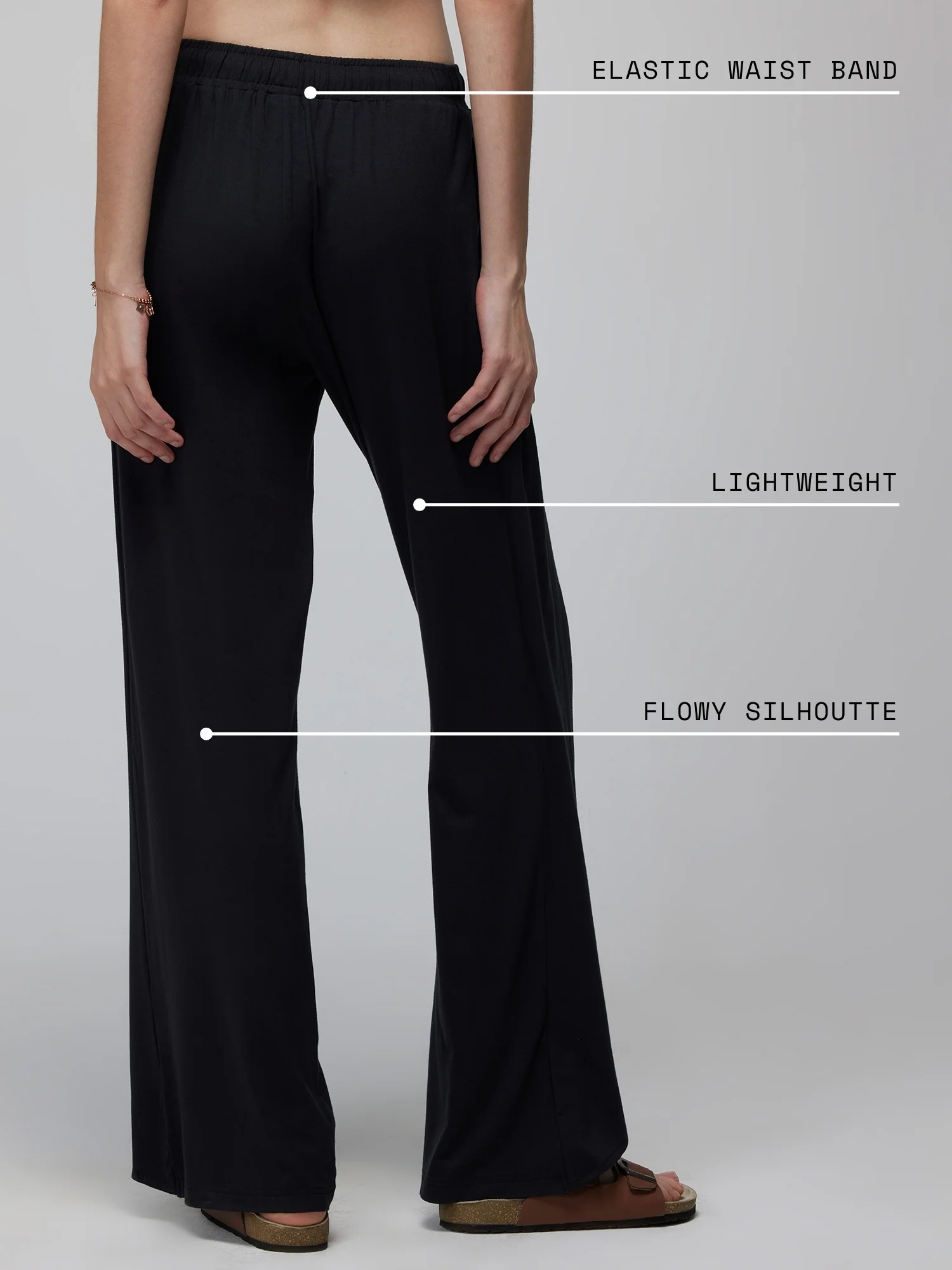 Black Ease Flare Pants - Image 5