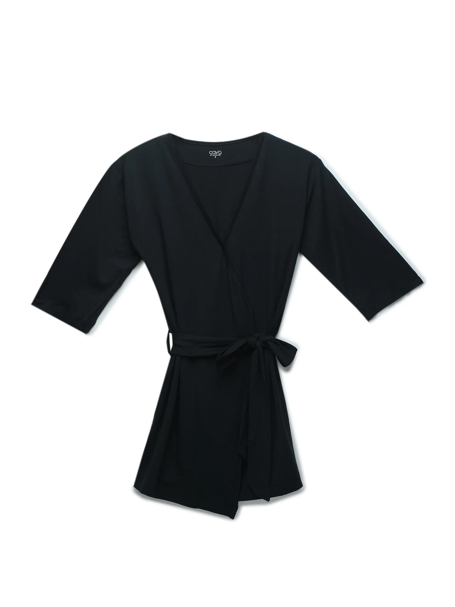 Black Ease Wrap Top - Image 2