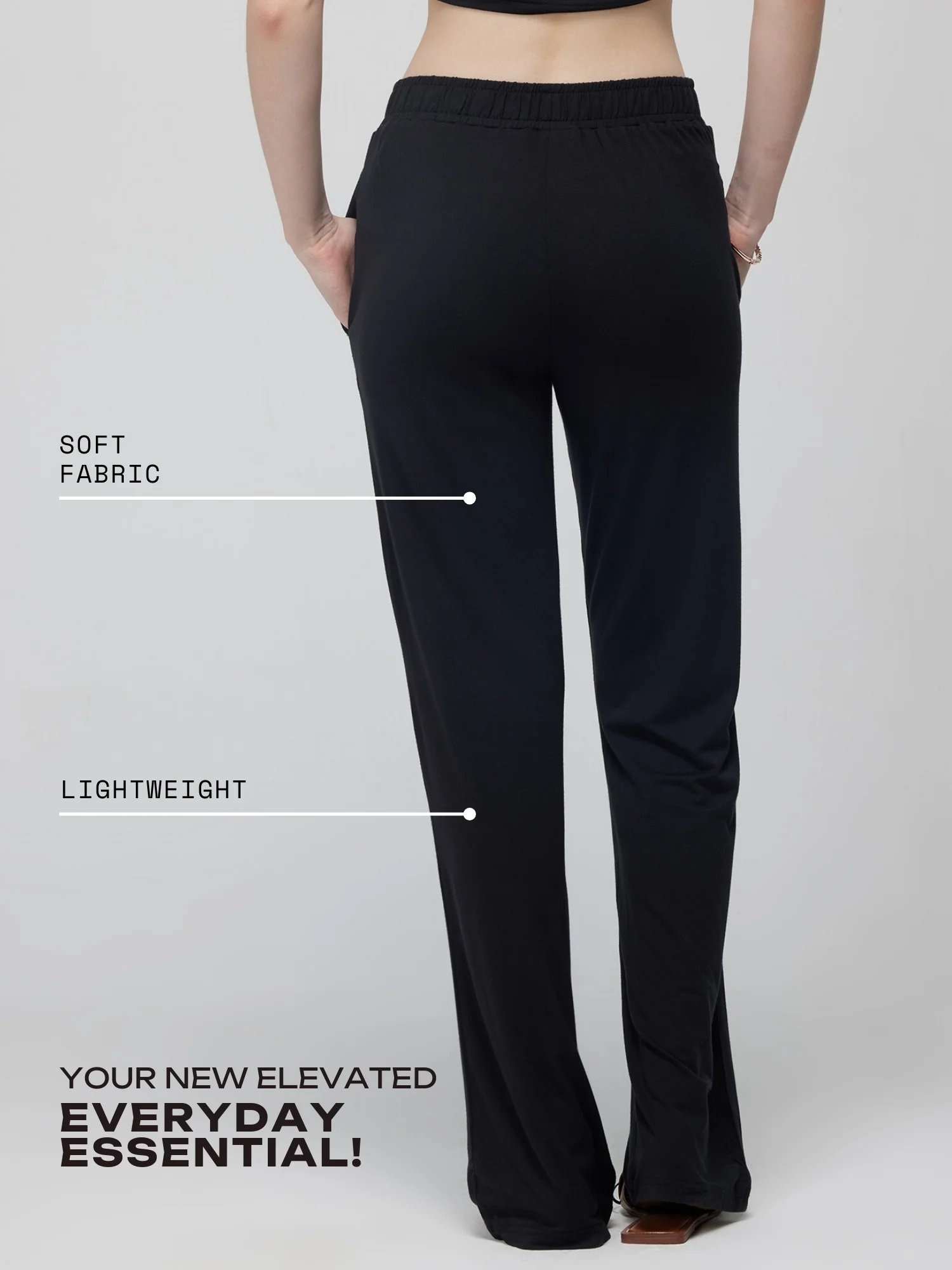 Black Float Flare Pants - Image 7