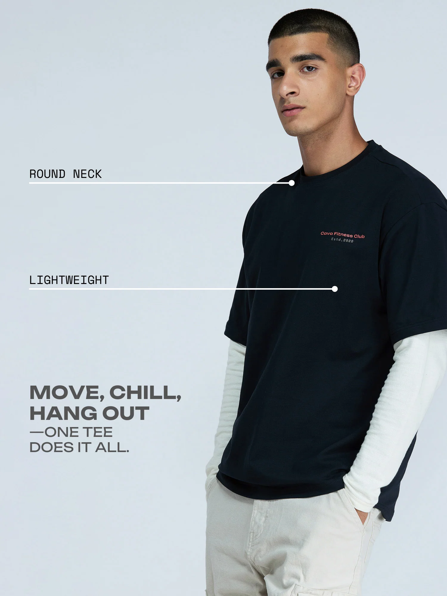 Black Graphic Oversized Tee - Men - Image 3