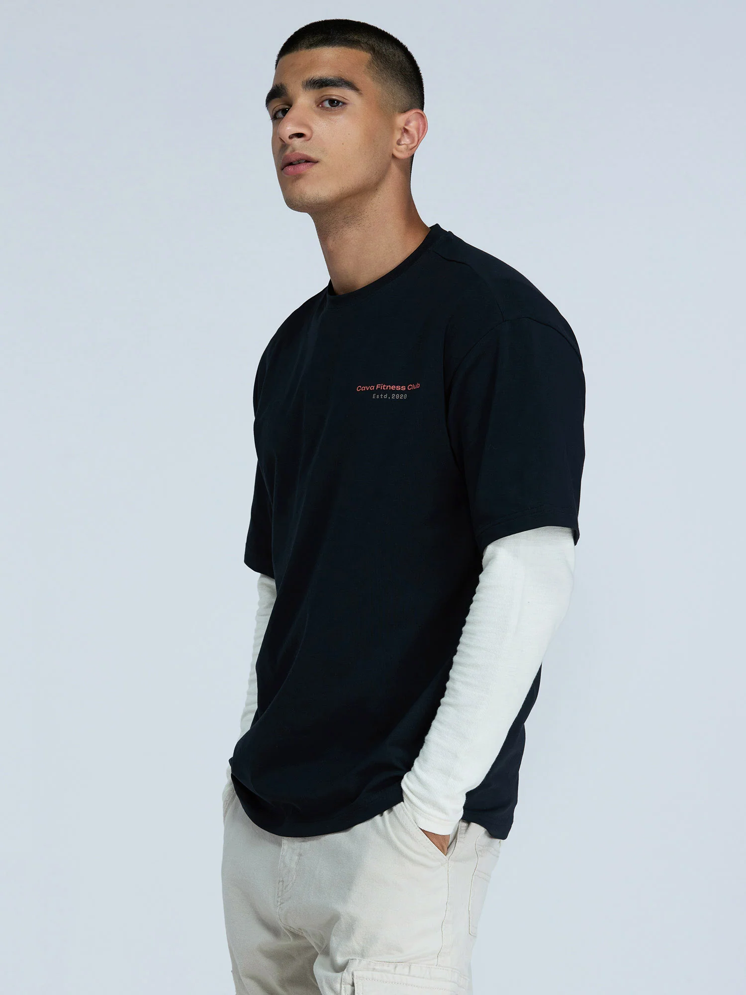 Black Graphic Oversized Tee - Men - Image 5